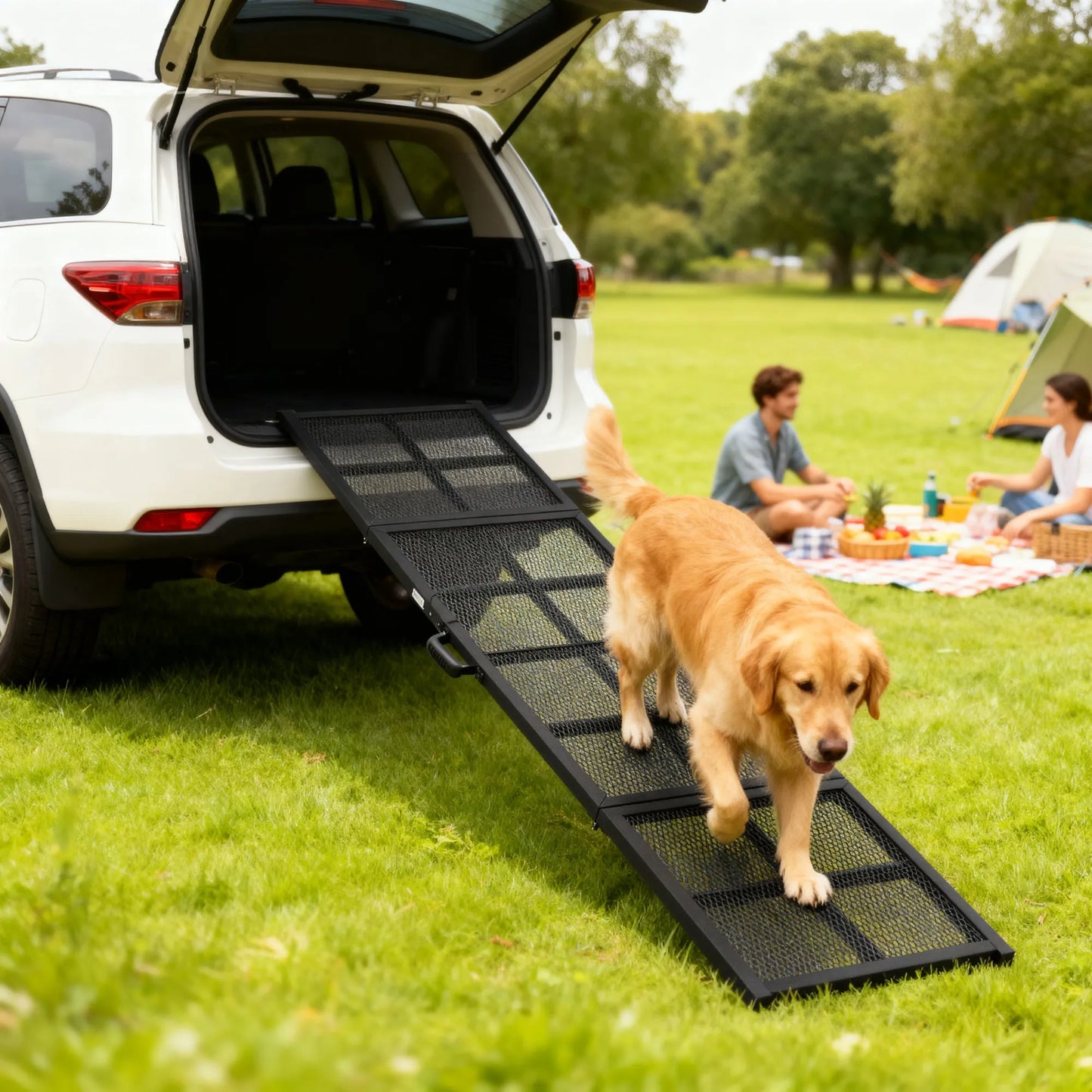 CJ Dropshipping - Dog Car Ramp, 75" x 20" Extra Long and Wide, Non-Slip Surface, Folding Portable Pet Ramp for Large, Smal...