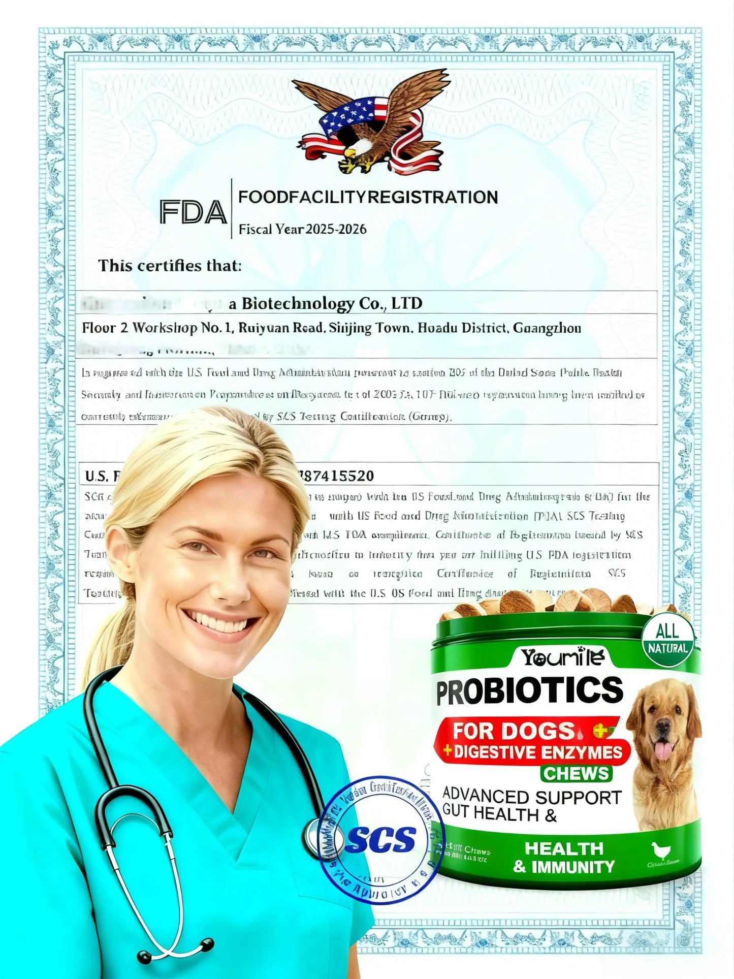 Cj Dropshipping - Dog Probiotics - Soft Chews for Gut & Seasonal Allergy Relief - 5