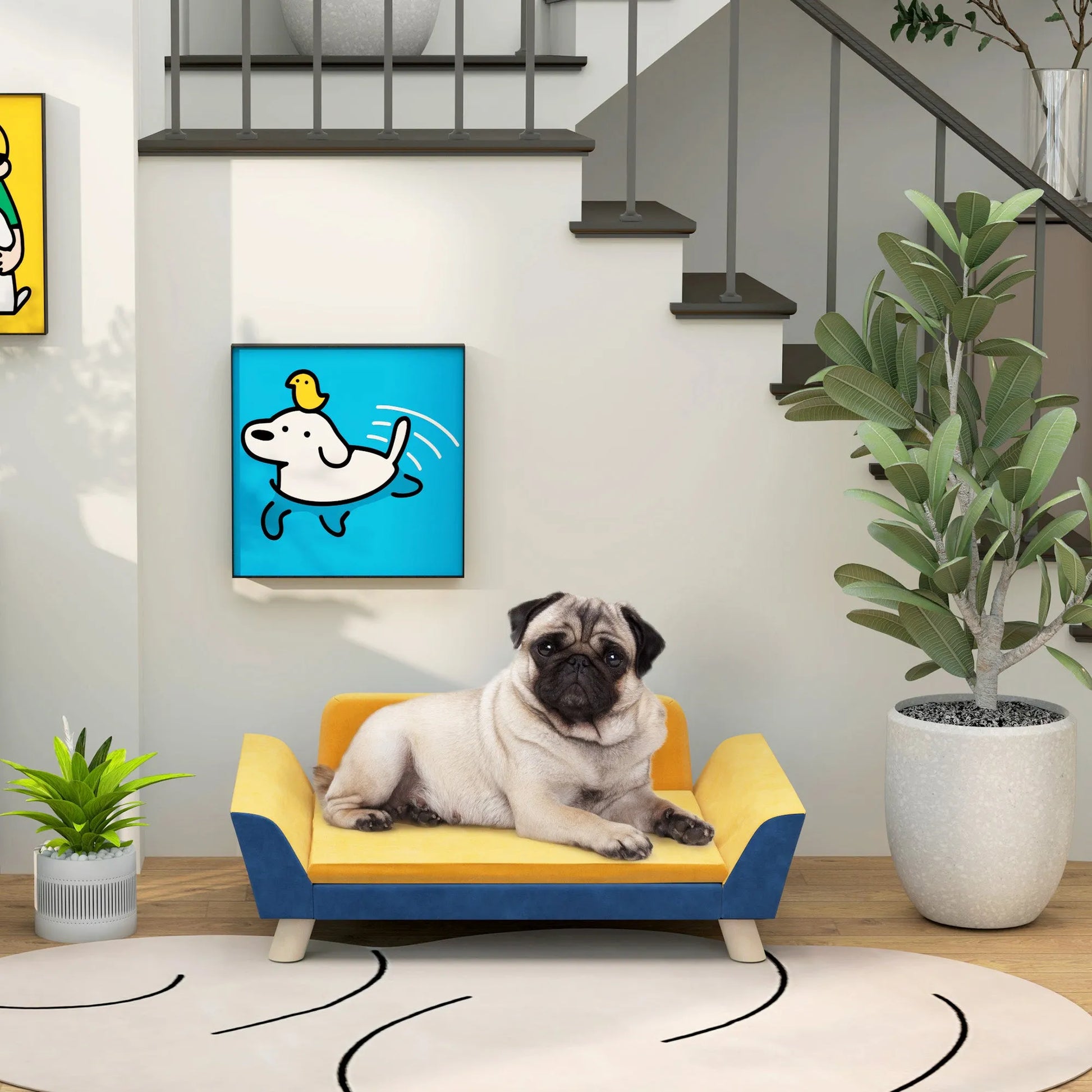 Cj Dropshipping - Dog Sofa Bed for Small Dogs with Soft Cushion, Washable Cover - Sofa Beds