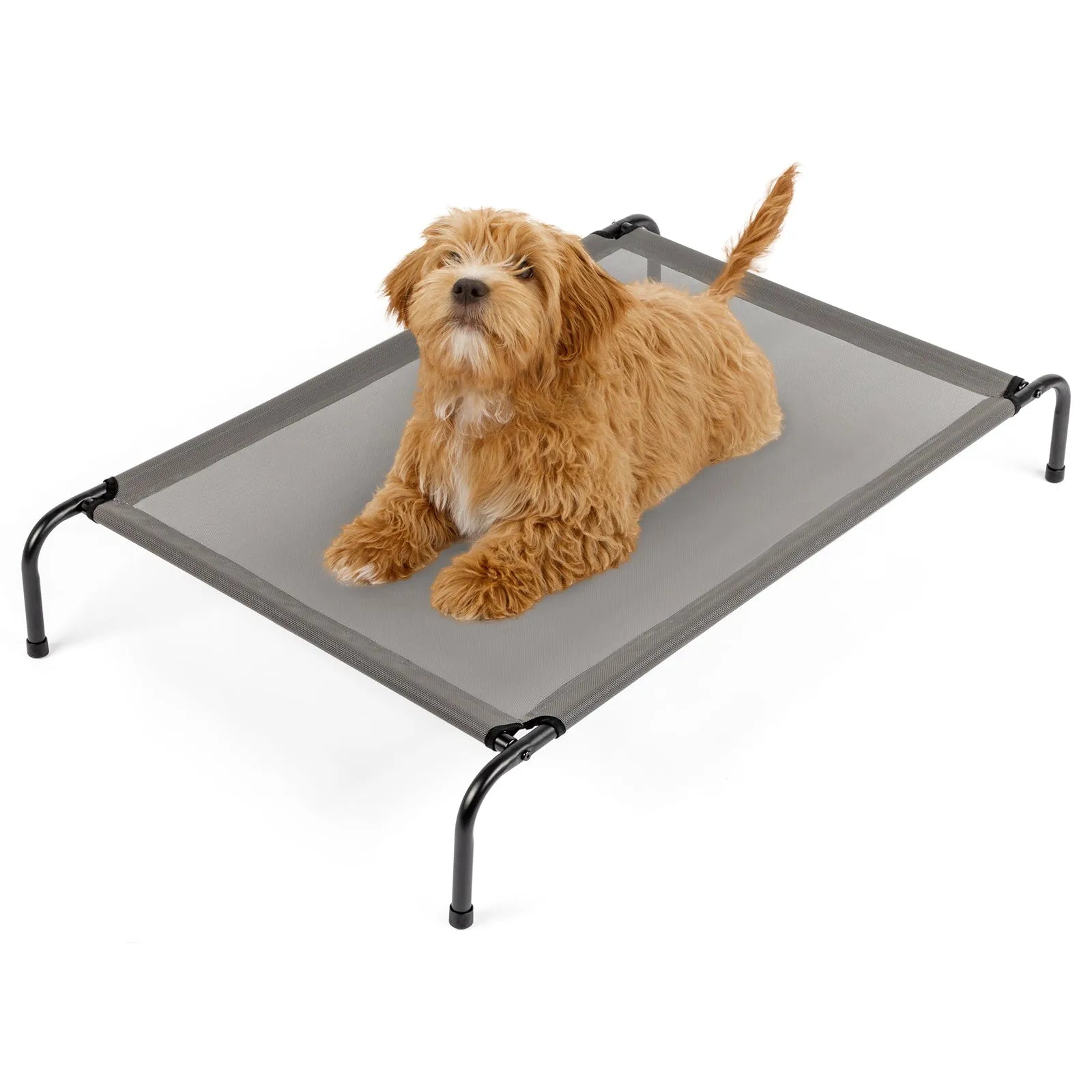 Cj Dropshipping - Elevated Outdoor Dog Cot with Cooling Mat - Black - Cooling Beds