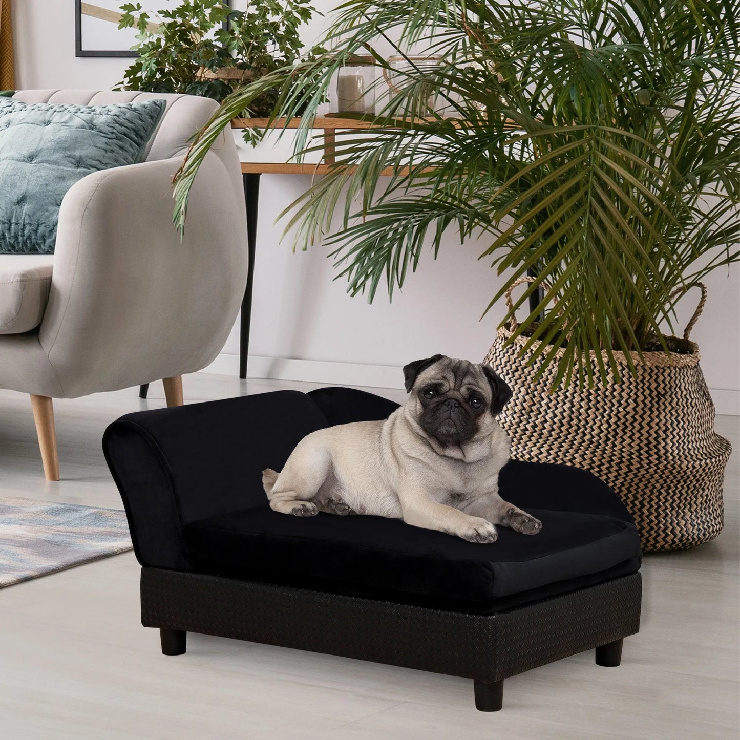 Cj Dropshipping - Pet Sofa Bed Couch with Storage, Pet Sofa for Cats and Small Dogs, Black - Sofa Beds