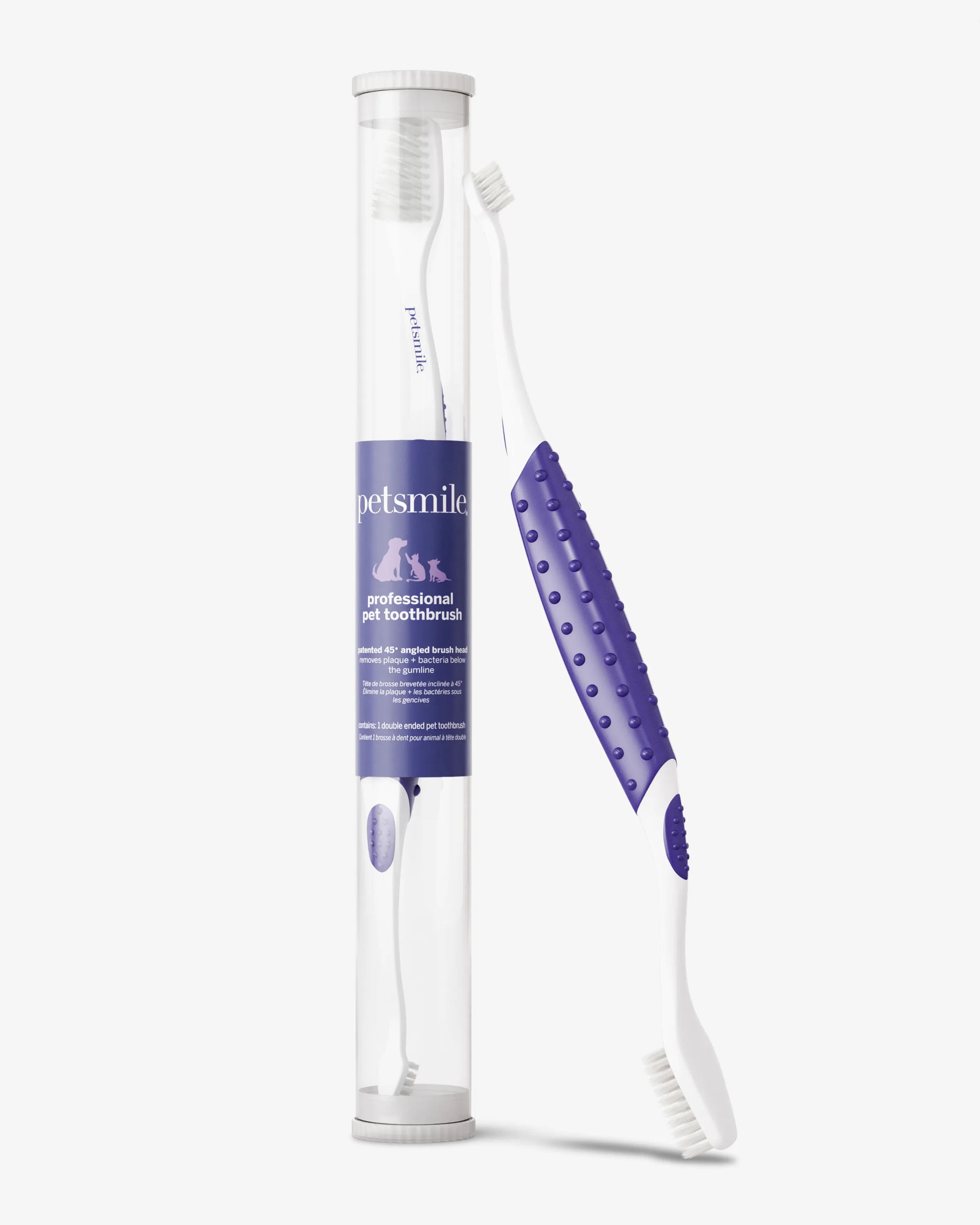 CJ Dropshipping - Professional Pet Toothbrush - Patented 45° Dual-Ended Brush Head - Toothbrush