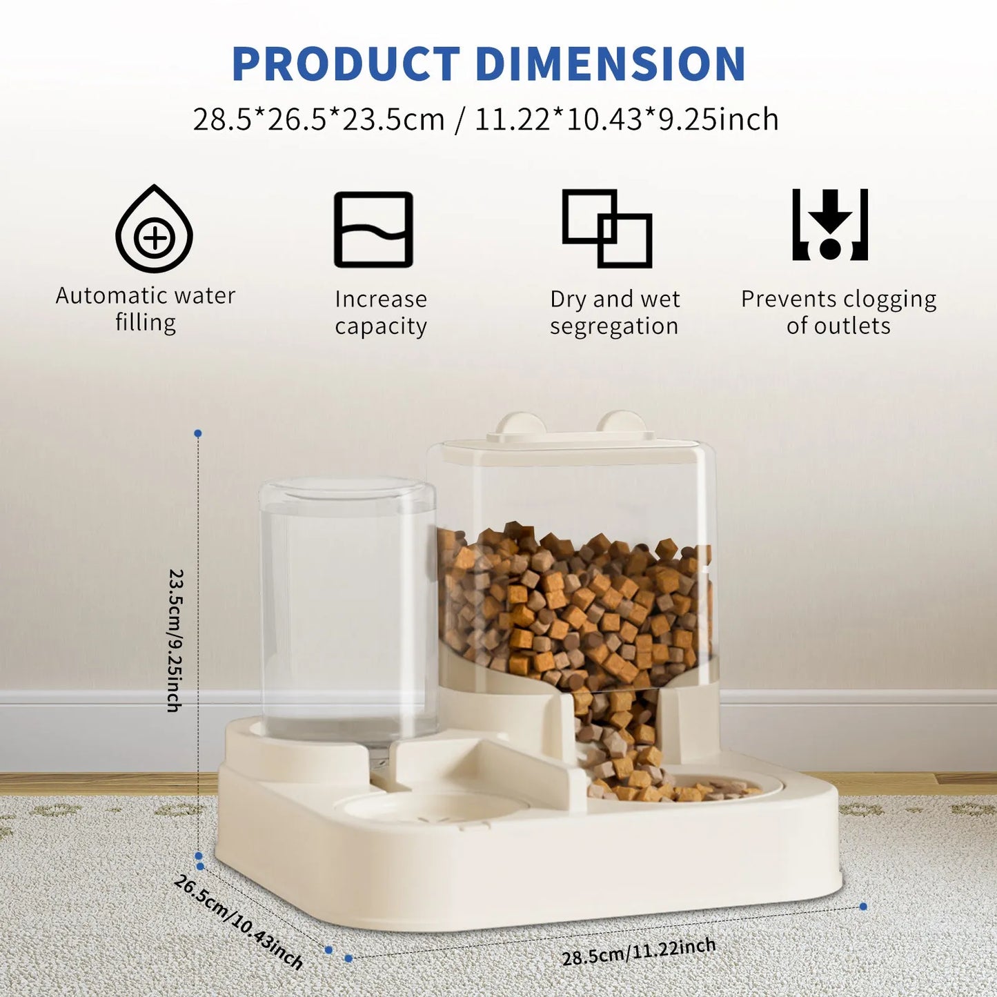 CJ Dropshipping - Transparent Pet Food & Water Dispenser - Automatic Refilling - Automatic Feeders