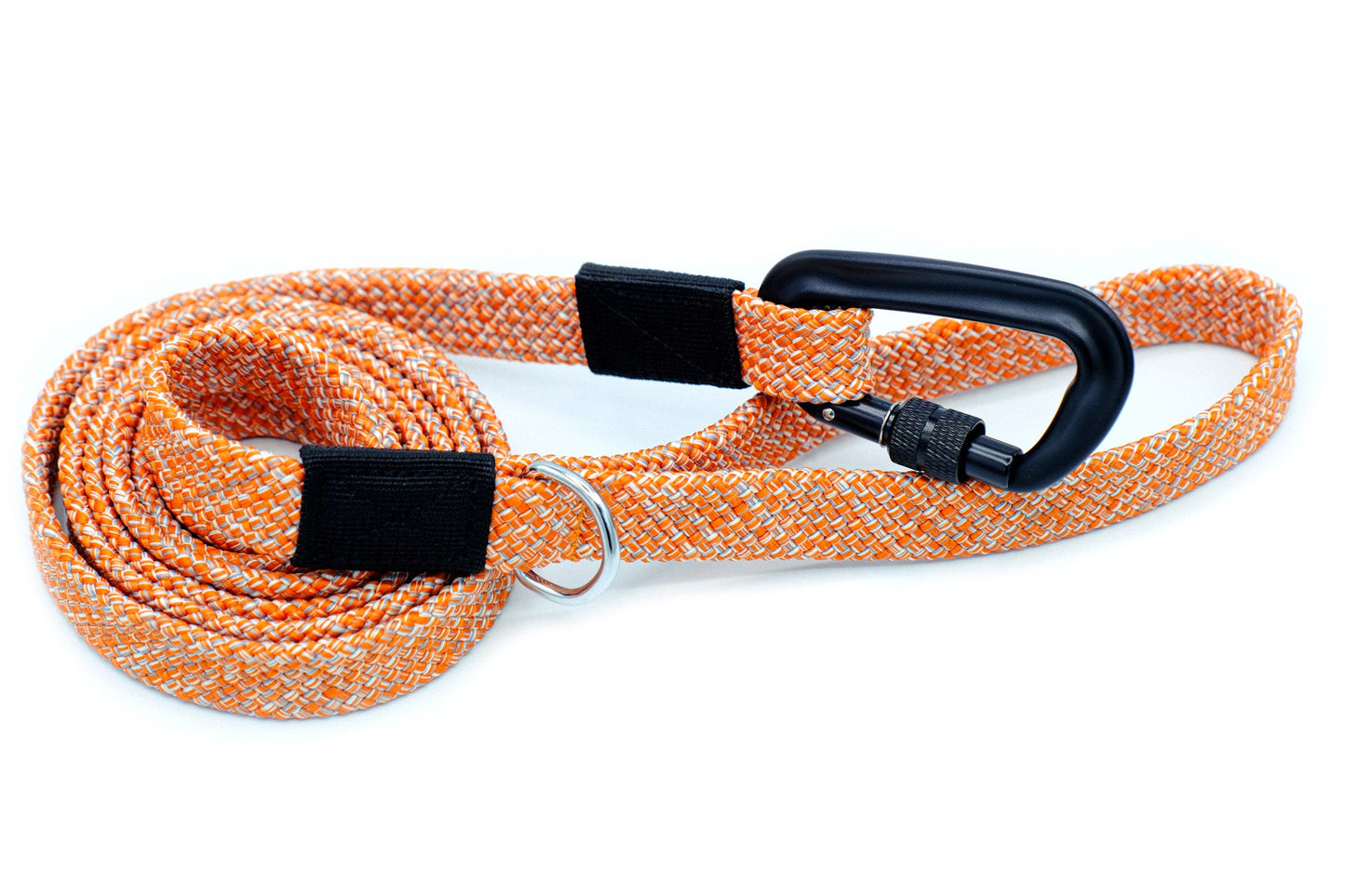 Purrfect Pet Kingdom climbing rope dog leash in orange with durable carabiner and sturdy construction