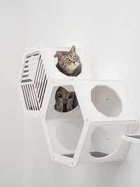 Cat Climbing Wall Shelves White