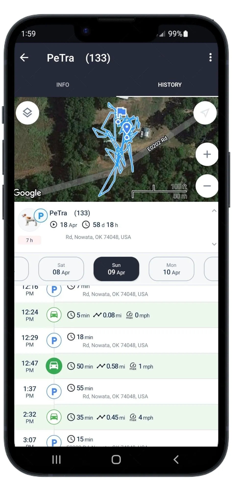 Berry Charmz Collar Mounted Realtime Pet Locator GPS Tracker in size L, ideal for dogs and cats, portable and rechargeable.