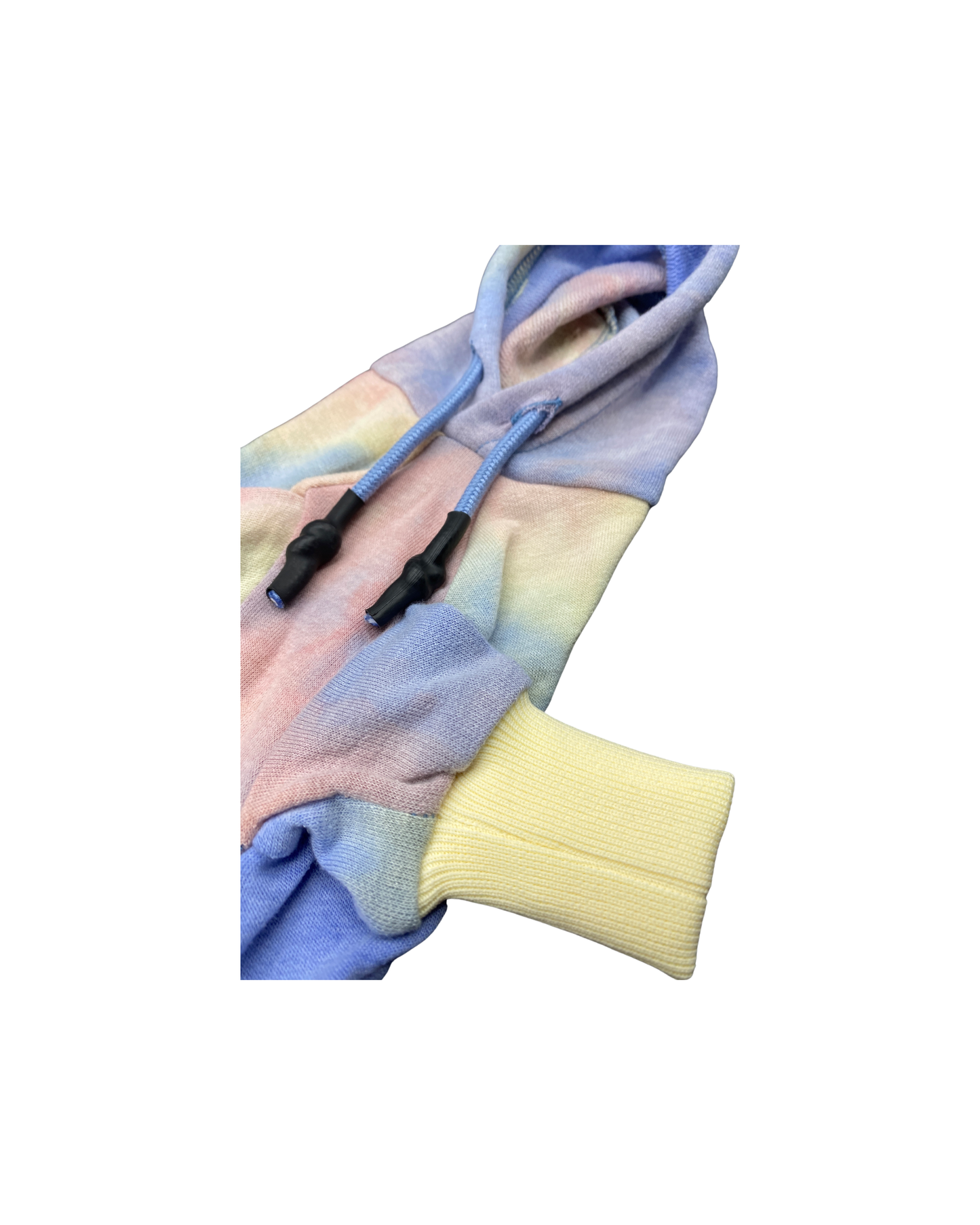 Colorful pet pajamas from BESPOKE PAWS featuring a cozy hoodie and soft fabric