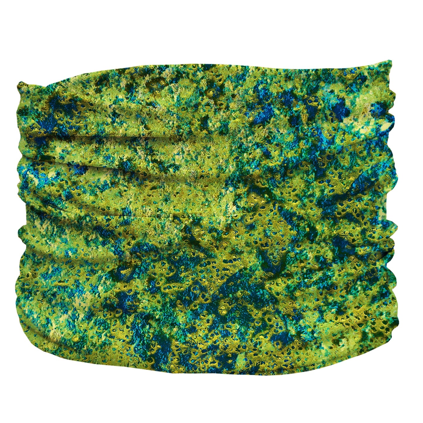 Tail Chasers Comfortable Bandana for Big Dogs in Green and Blue Abstract Design