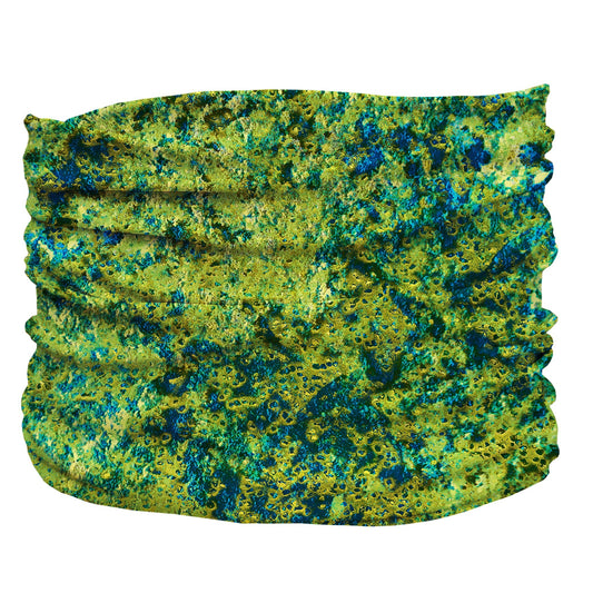 Tail Chasers Comfortable Bandana for Big Dogs in Green and Blue Abstract Design