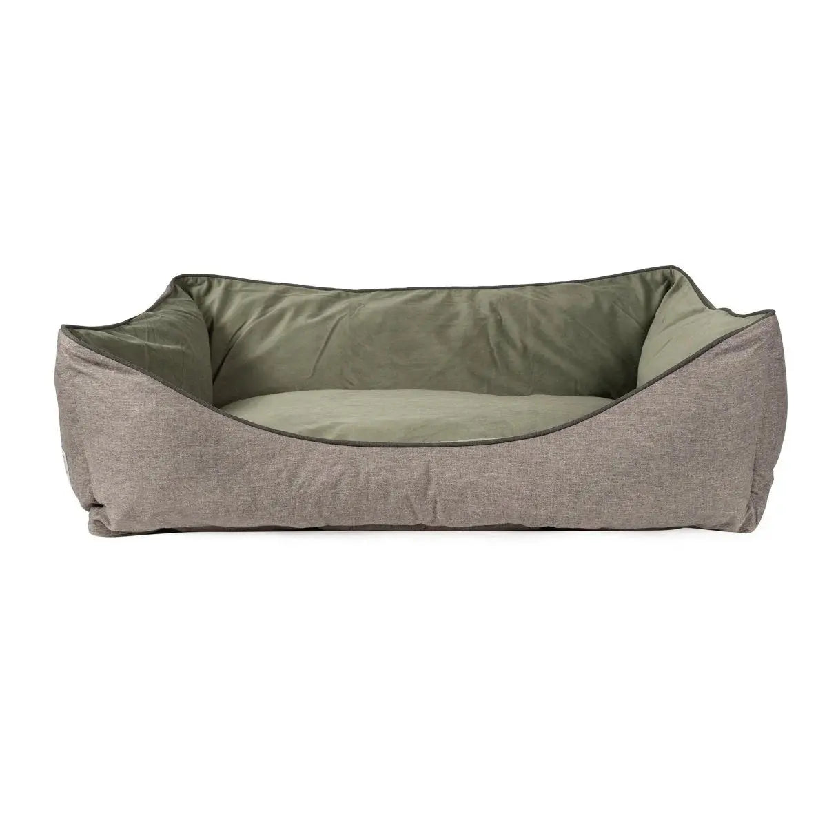 K9 Outdoors Rectangle Dog Bed in Gray and Green, a comfortable dog bed for large dogs