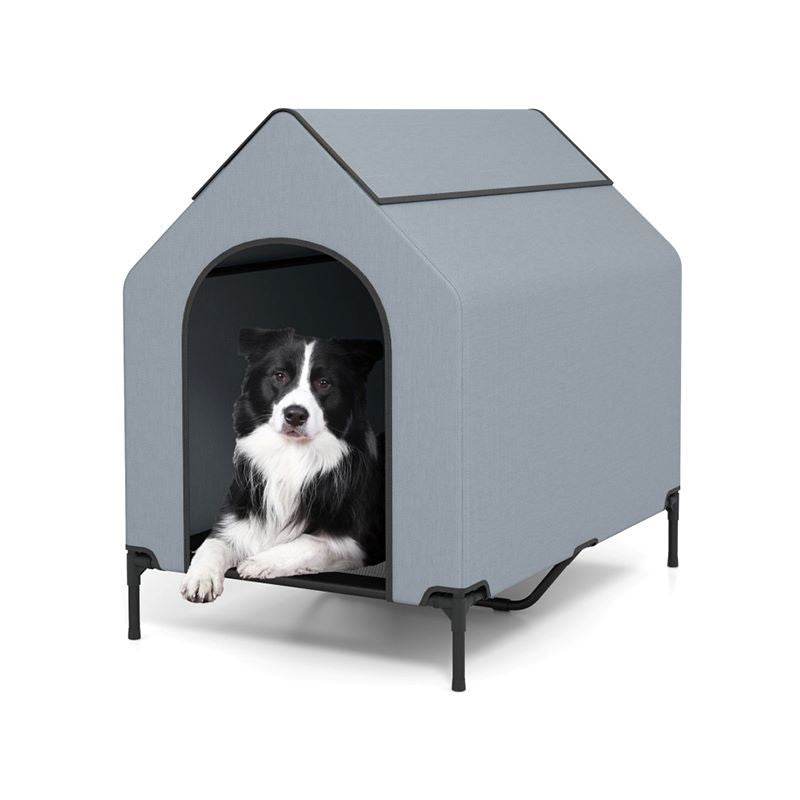 Purrfect Pet Kingdom Comfortable Dog House for Small Dogs M Grey & Black Purrfect Pet Kingdom