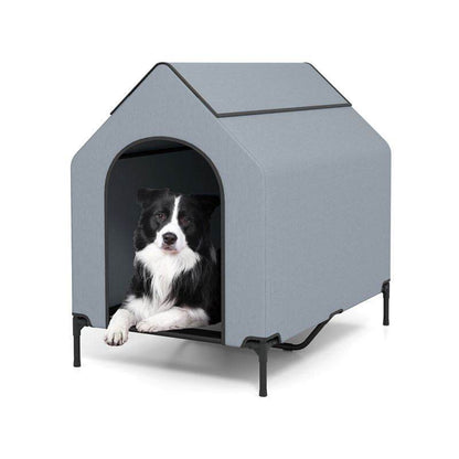Purrfect Pet Kingdom Comfortable Dog House for Small Dogs M Grey & Black Purrfect Pet Kingdom
