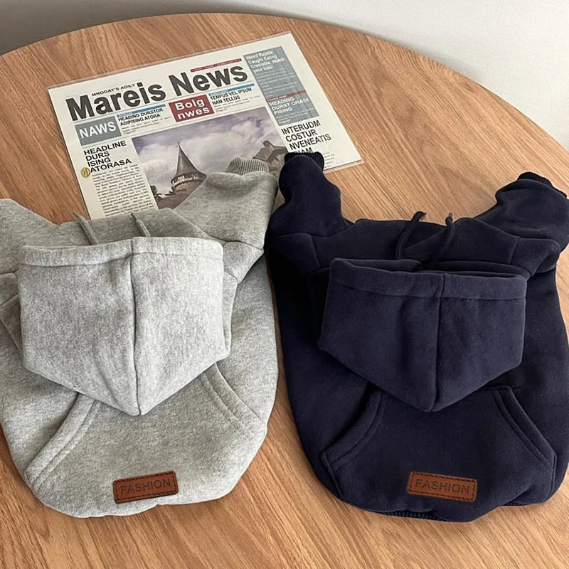 THRIXINE comfortable dog sweaters for winter in gray and navy color options, perfect for chilly days