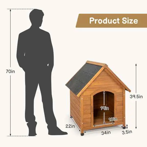 Purrfect Pet Kingdom Comfortable Weatherproof Dog House Purrfect Pet Kingdom