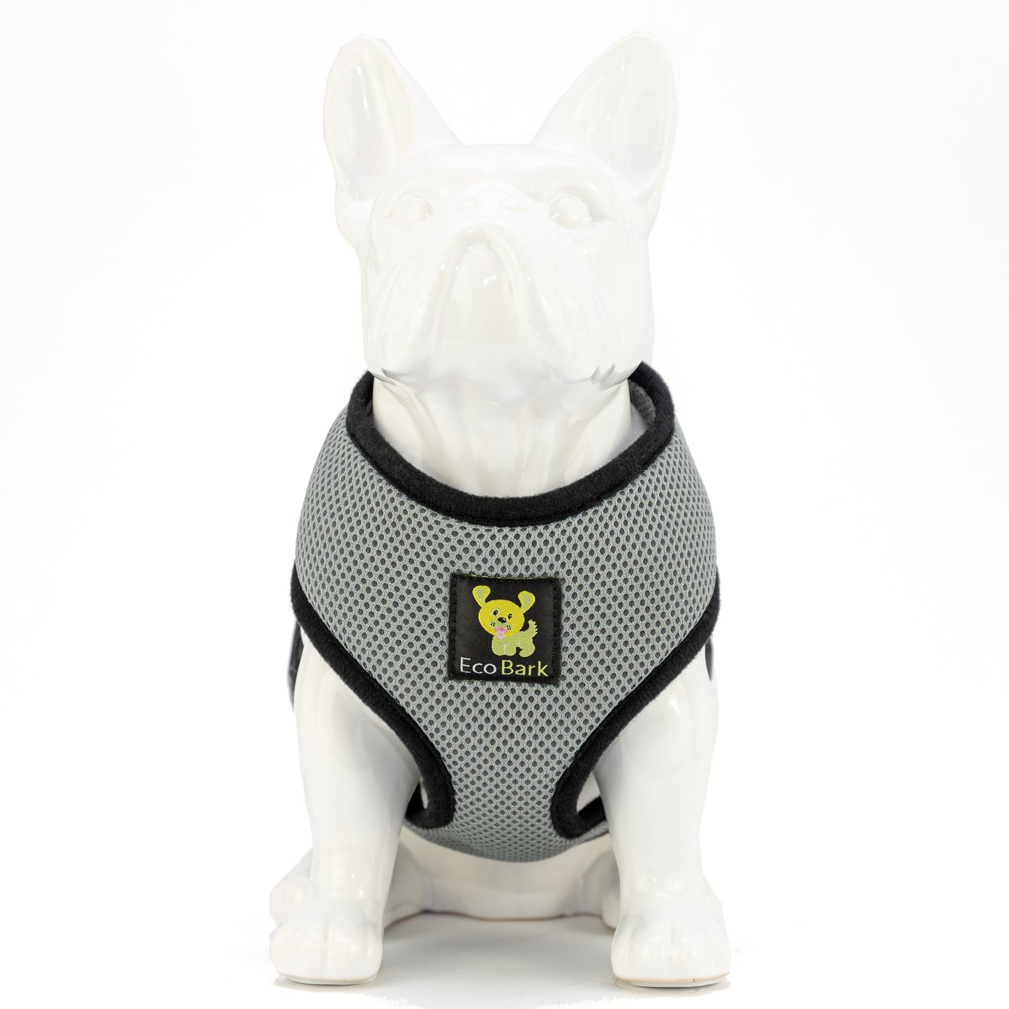 Dog Harness EcoBark Gray Harness Over-the-Head Soft Mesh - detail product image for dog harness