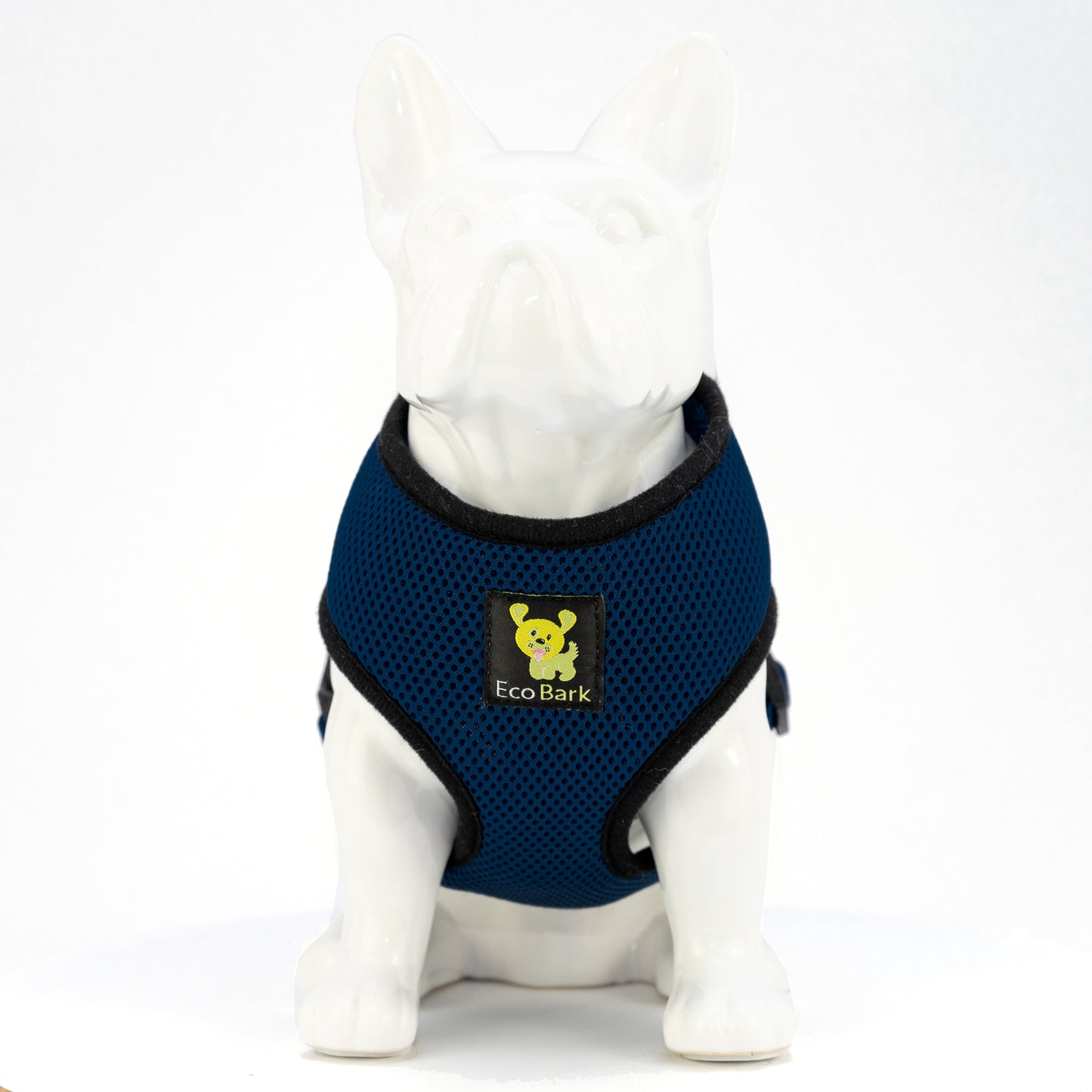 Dog Harness EcoBark Navy Harness Over-the-Head Soft Mesh - detail product image for dog harness