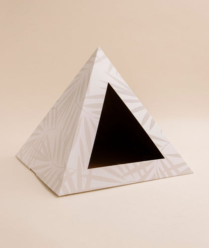 Woven Palm Pyramid Cat Hideaway Nest for Small Feline Pets