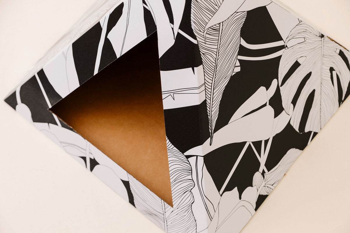 'Dark Paradise' Cardboard Cat Pyramid - KittyKardboard