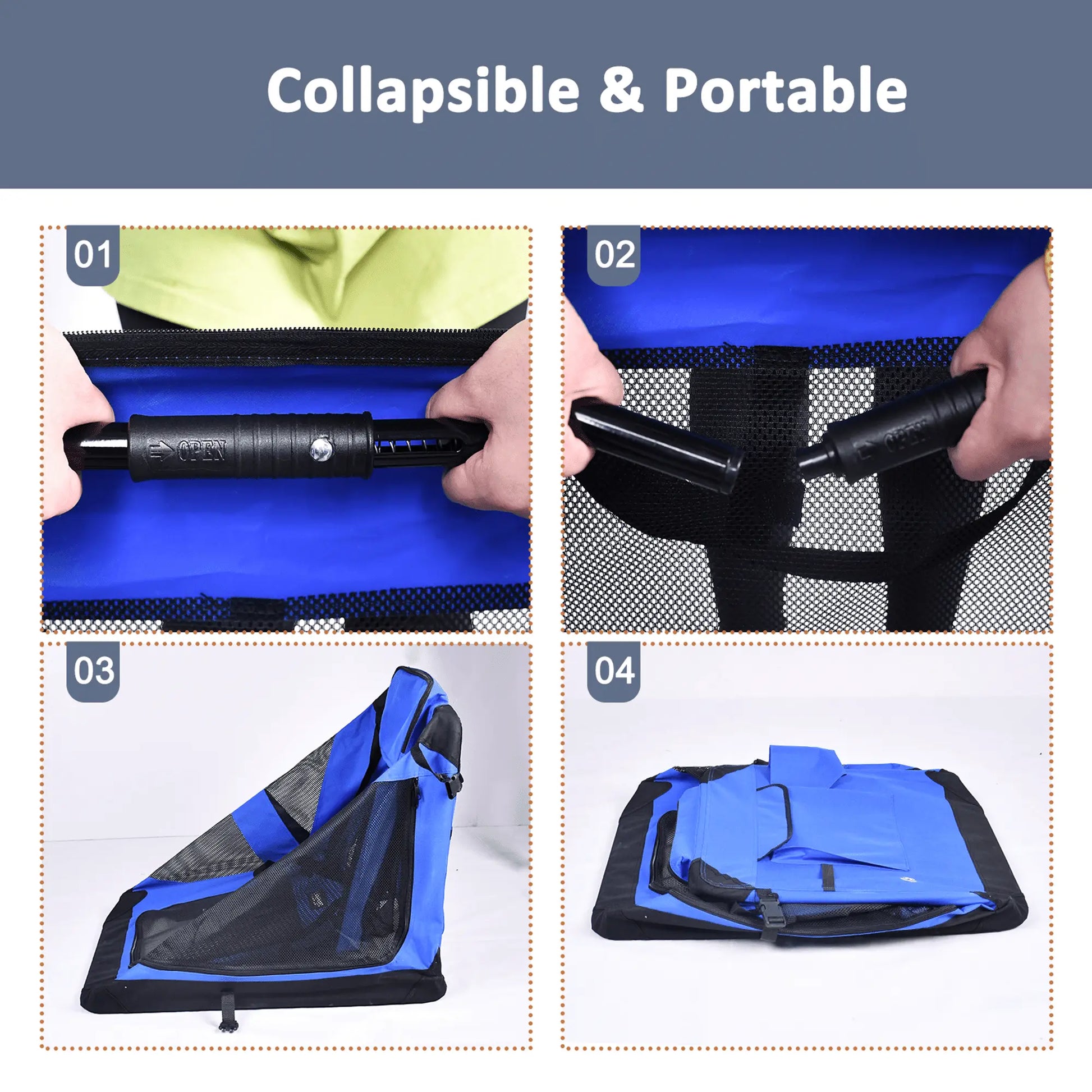 Purrfect Pet Kingdom Portable Dog Crate for Travel Purrfect Pet Kingdom