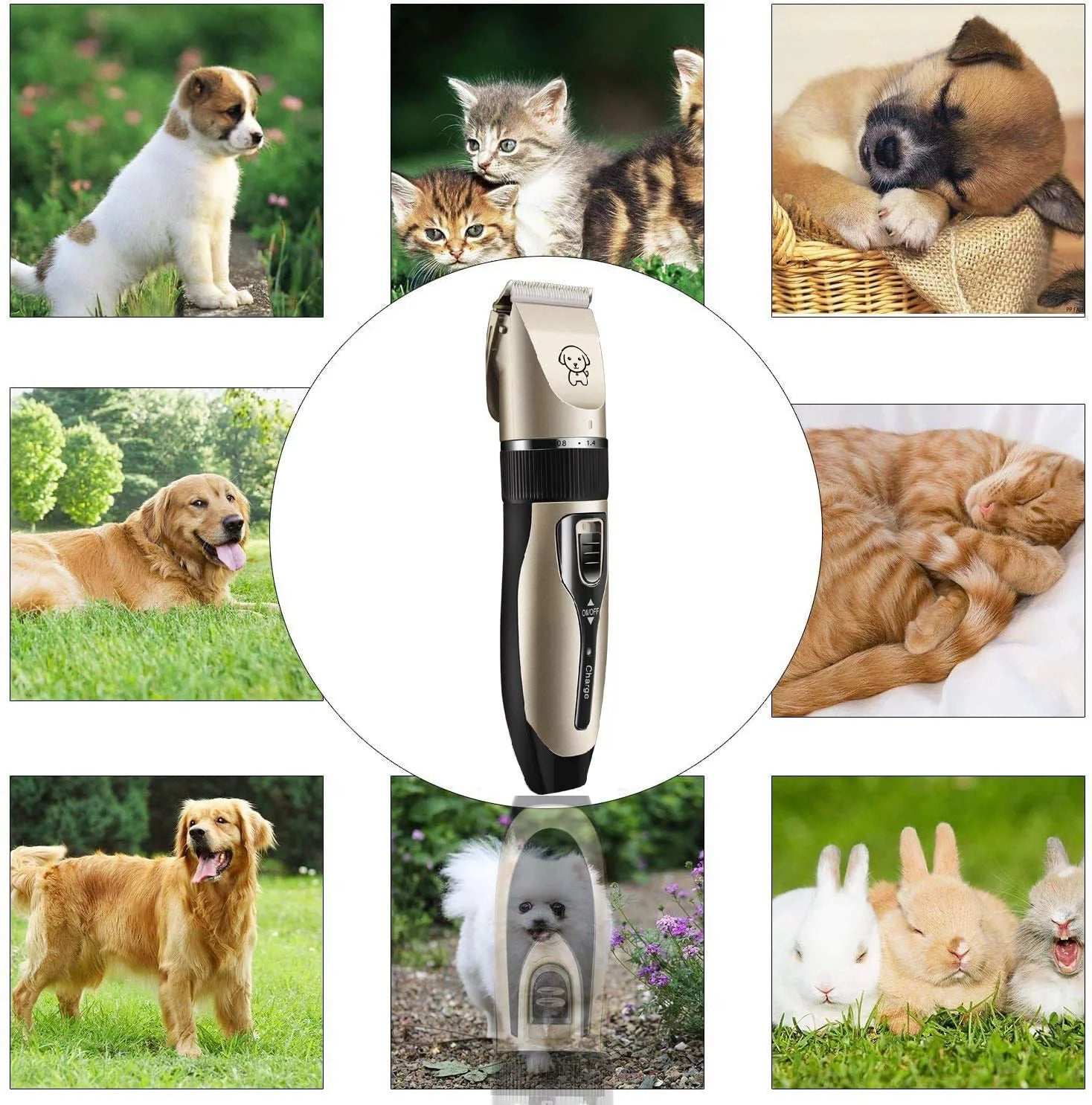 Cordless dog hair trimmer set from Purrfect Pet Kingdom for easy pet grooming at home