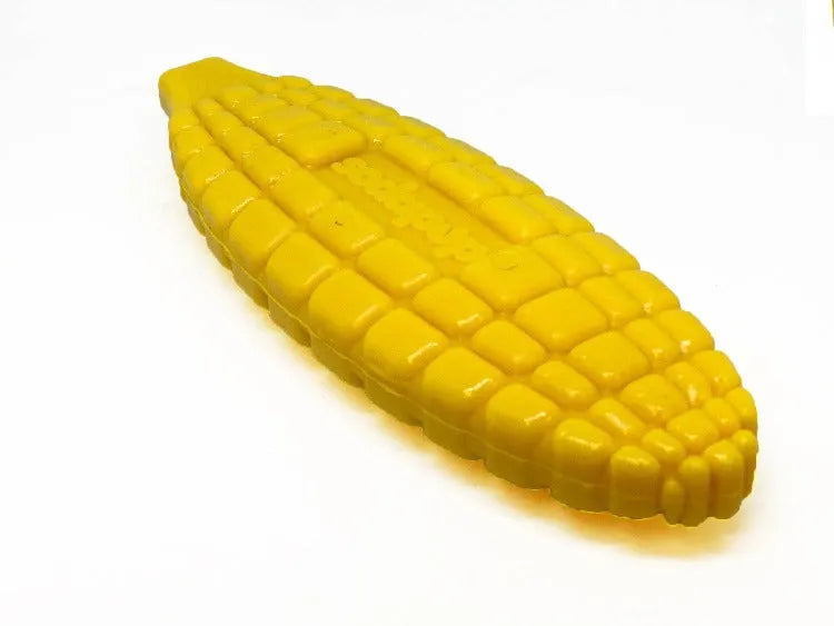 Corn on the Cob Nylon Dog Toy in yellow by SodaPup, perfect for aggressive chewers, priced at $12.99.