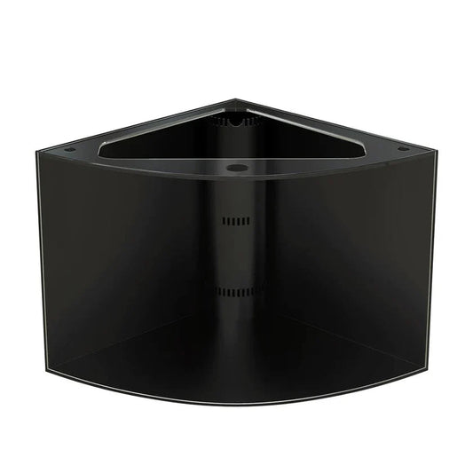 *BLACK* 90g Corner 1/4 Cylinder Glass Aquarium Set in Flush Wood Furniture