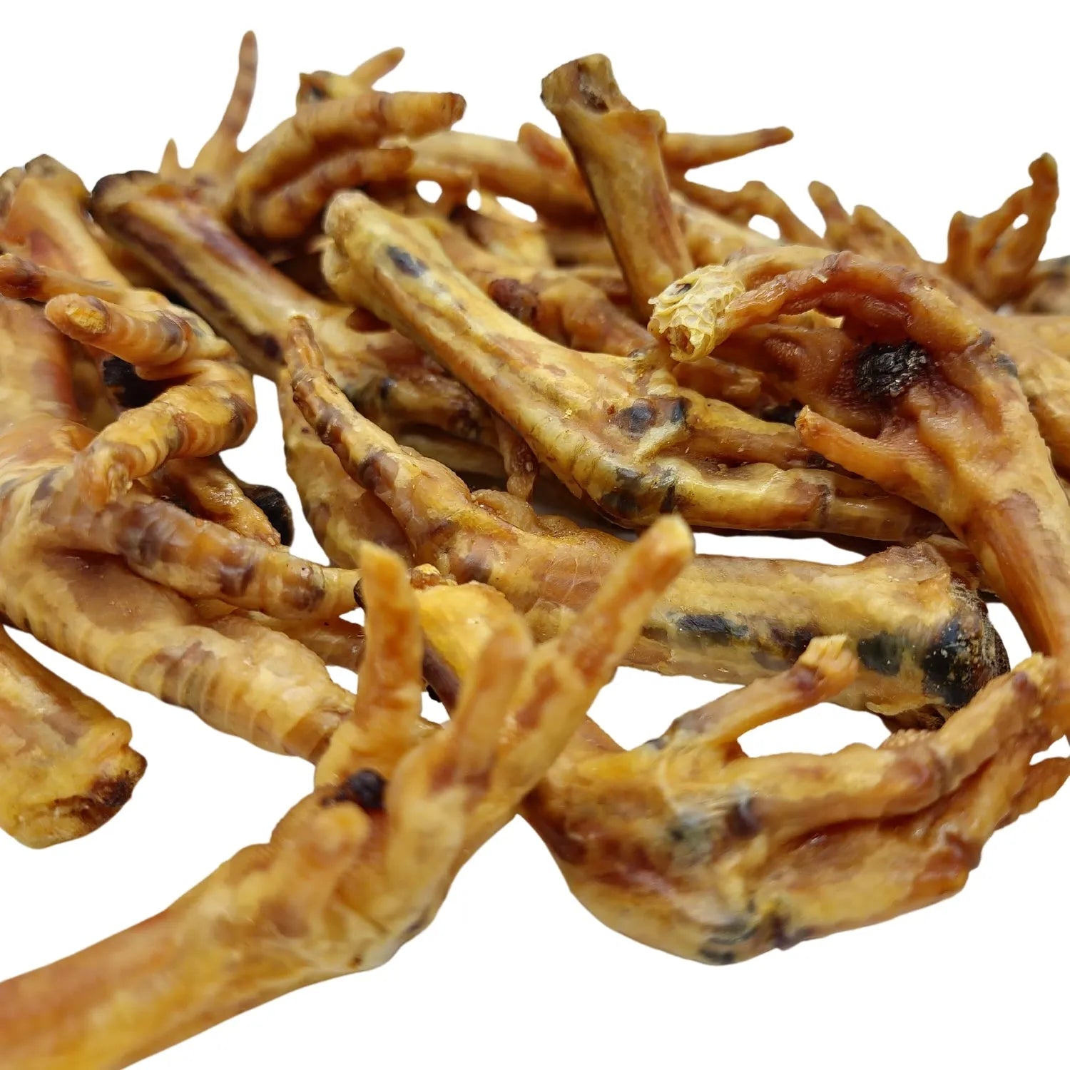 Crunchy Country Living All-Natural Chicken Feet Dog Treats by American Pet Supplies, 20-Pack, ideal for joint support.