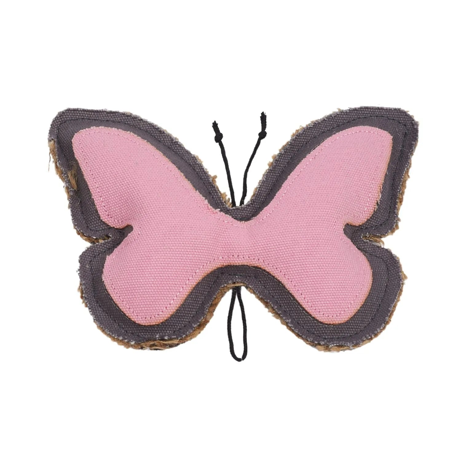 Country Living Canvas & Jute Butterfly-Shaped Dog Chew Toy by American Pet Supplies, durable and non-toxic, ideal for play...