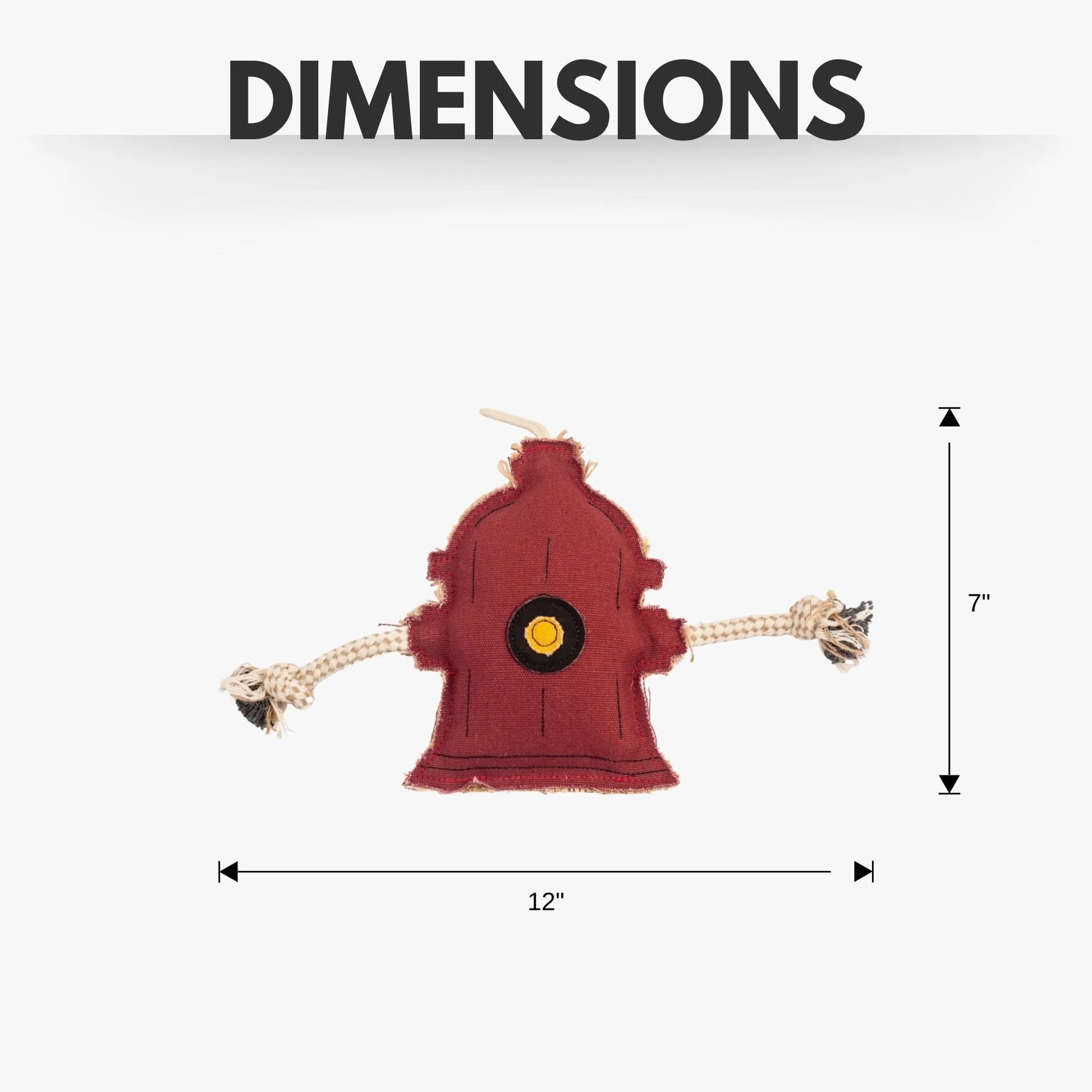 Country Living Canvas & Jute Fire Hydrant Dog Chew Toy by American Pet Supplies, durable and non-toxic, priced at $14.99.