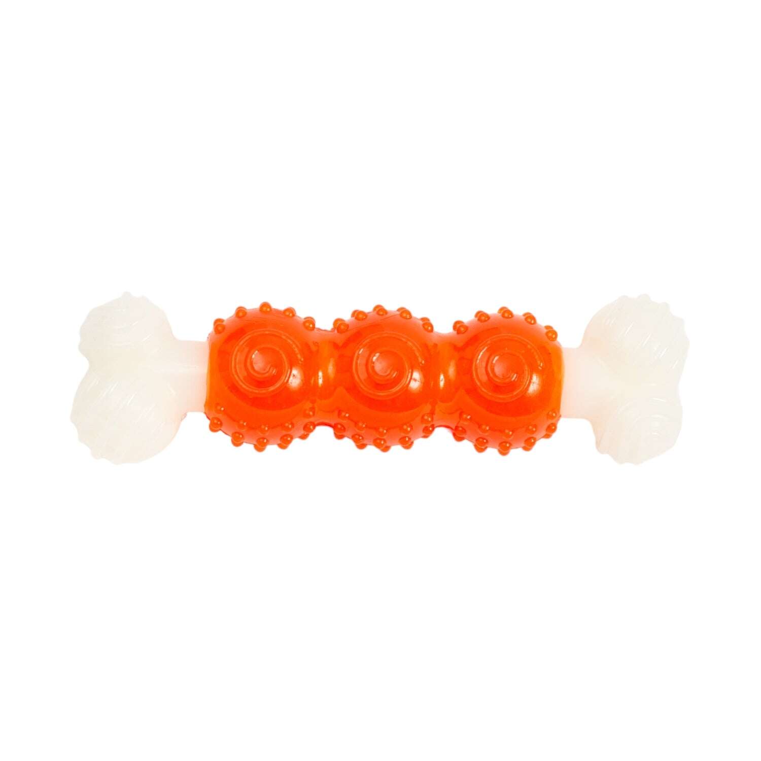 Country living dog toy orange green in a chewable design for playful pups