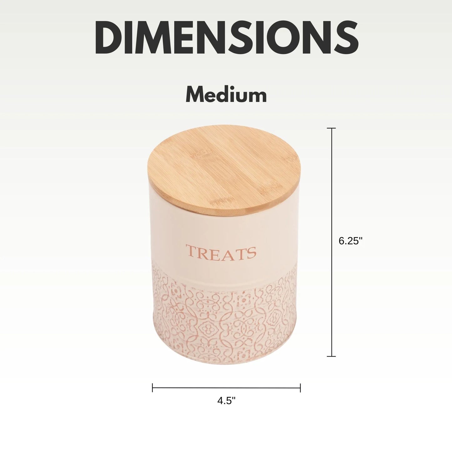 Set of 2 Country Living Dog Treat Canisters by American Pet Supplies, stylish carbon steel jars in a rustic design for dog...