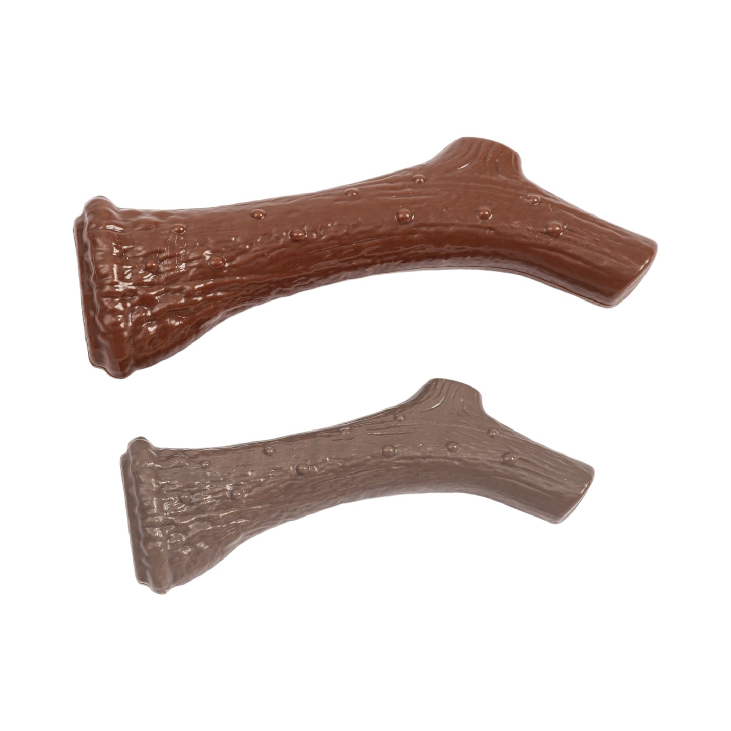 Durable dog chew for aggressive chewers in two natural log shapes from Purrfect Pet Kingdom