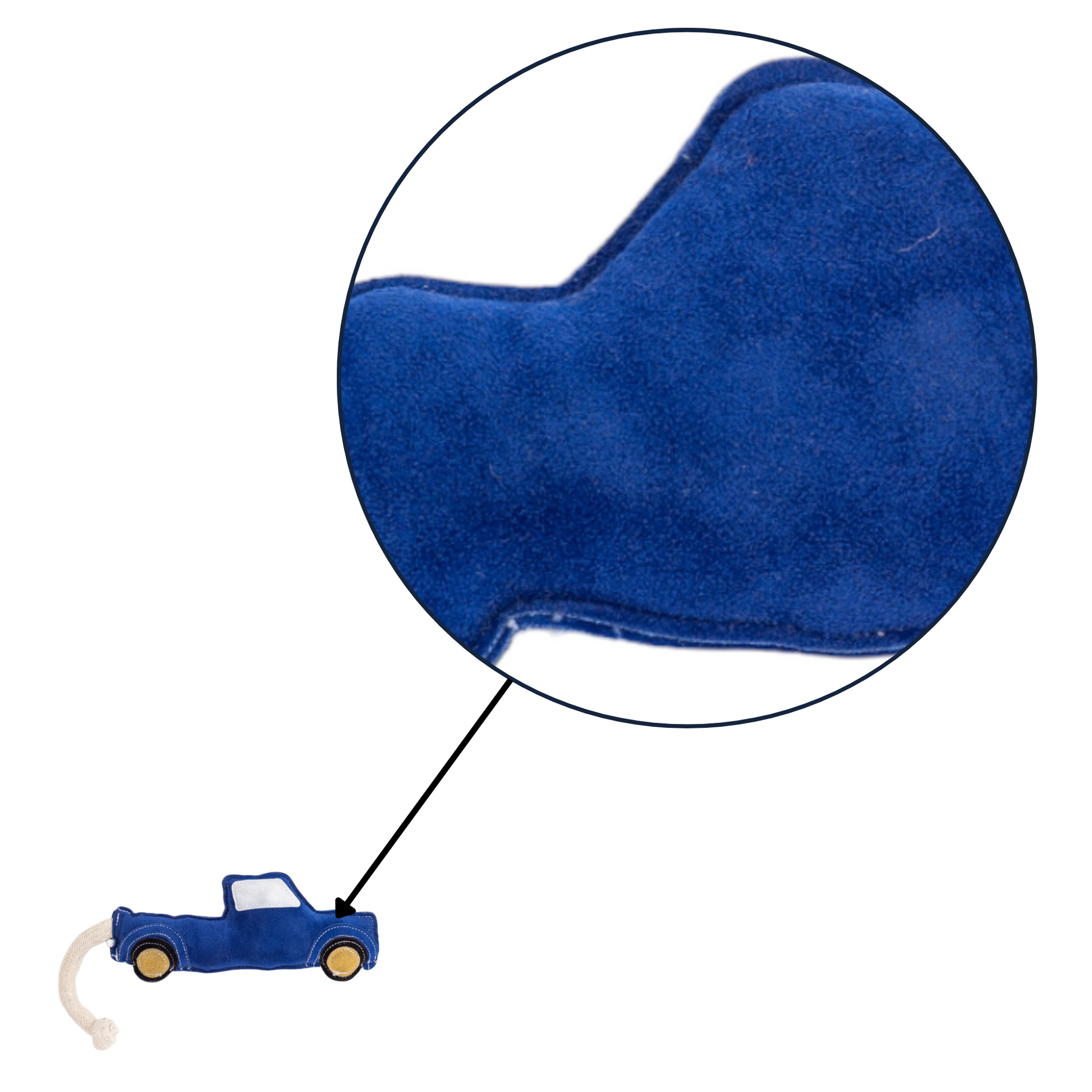 Durable dog chew toy for aggressive chewers shaped like a blue truck with a textured surface
