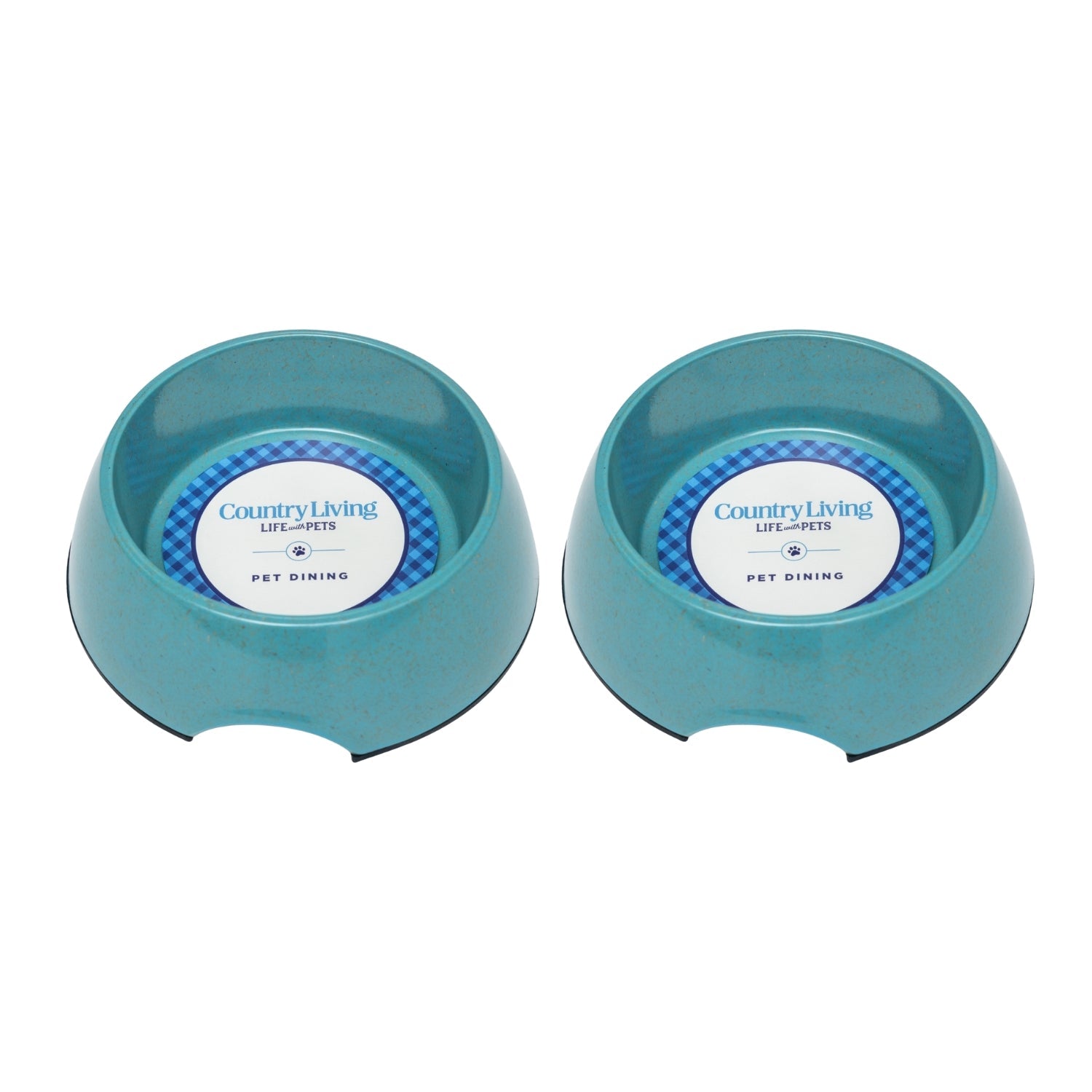 Dog Feeder Country Living Set of Natural Fiber Bowls Teal - detail product image for dog feeder