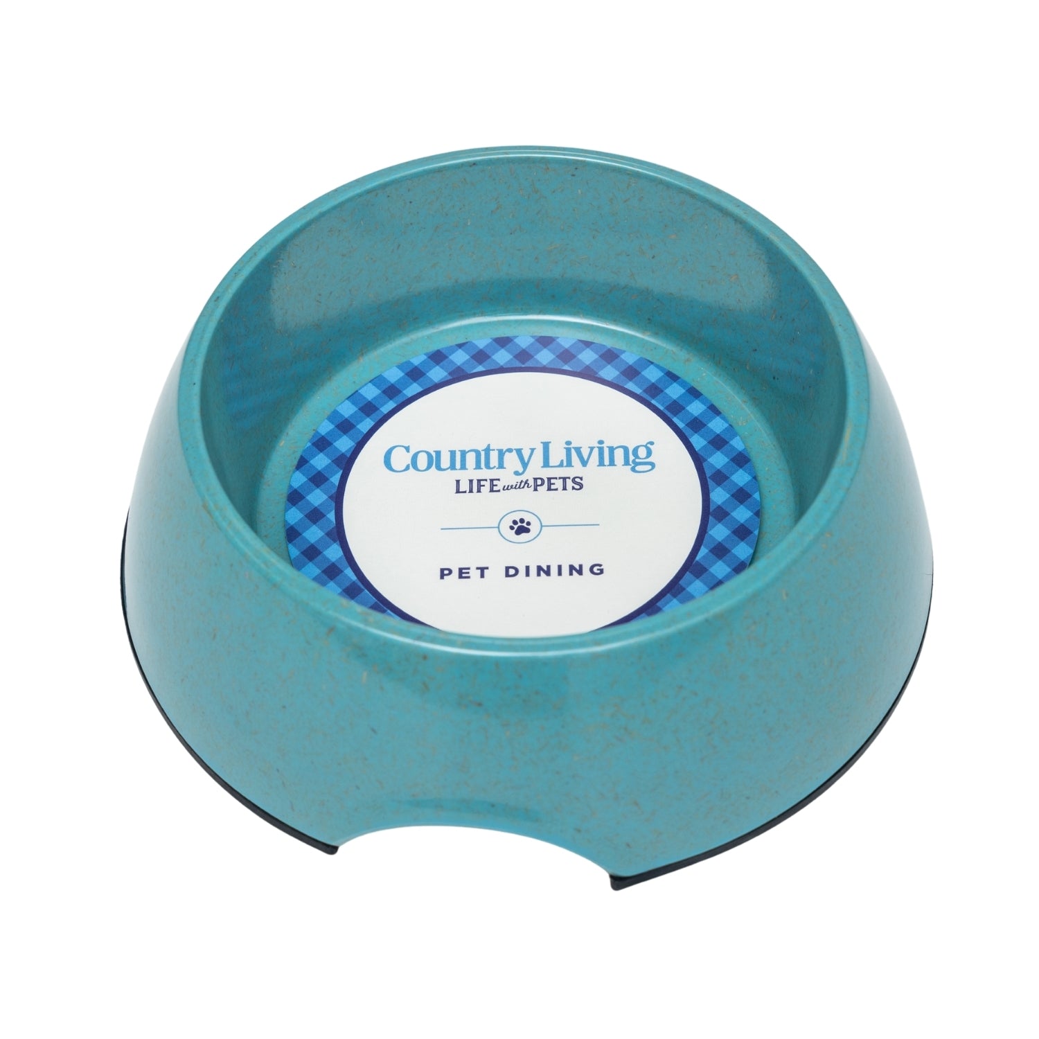 Dog Feeder Country Living Set of Natural Fiber Bowls Teal - close up product image for dog feeder