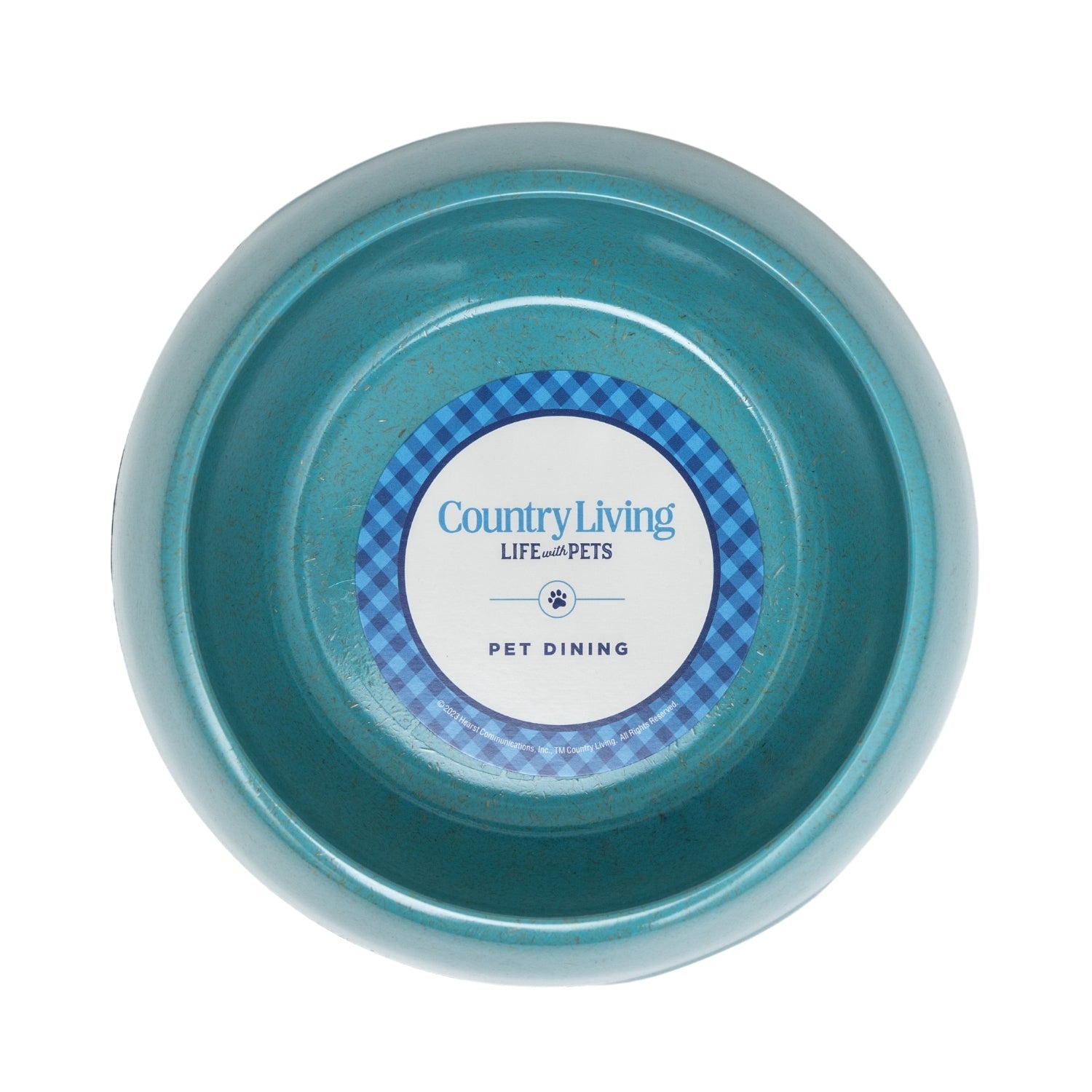 Dog Feeder Country Living Set of Natural Fiber Bowls Teal - size and texture image for dog feeder