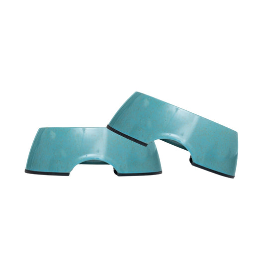 Dog Feeder Country Living Set of Natural Fiber Bowls Teal - main product image for dog feeder