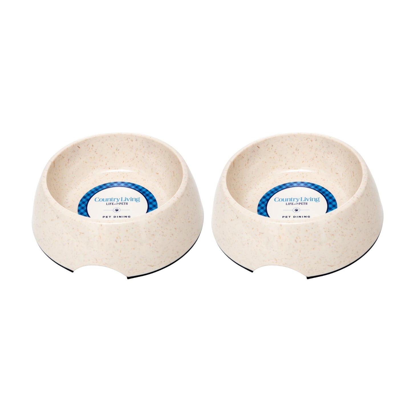 Dog Feeder Country Living Set of Natural Fiber Bowls White - main product image for dog feeder