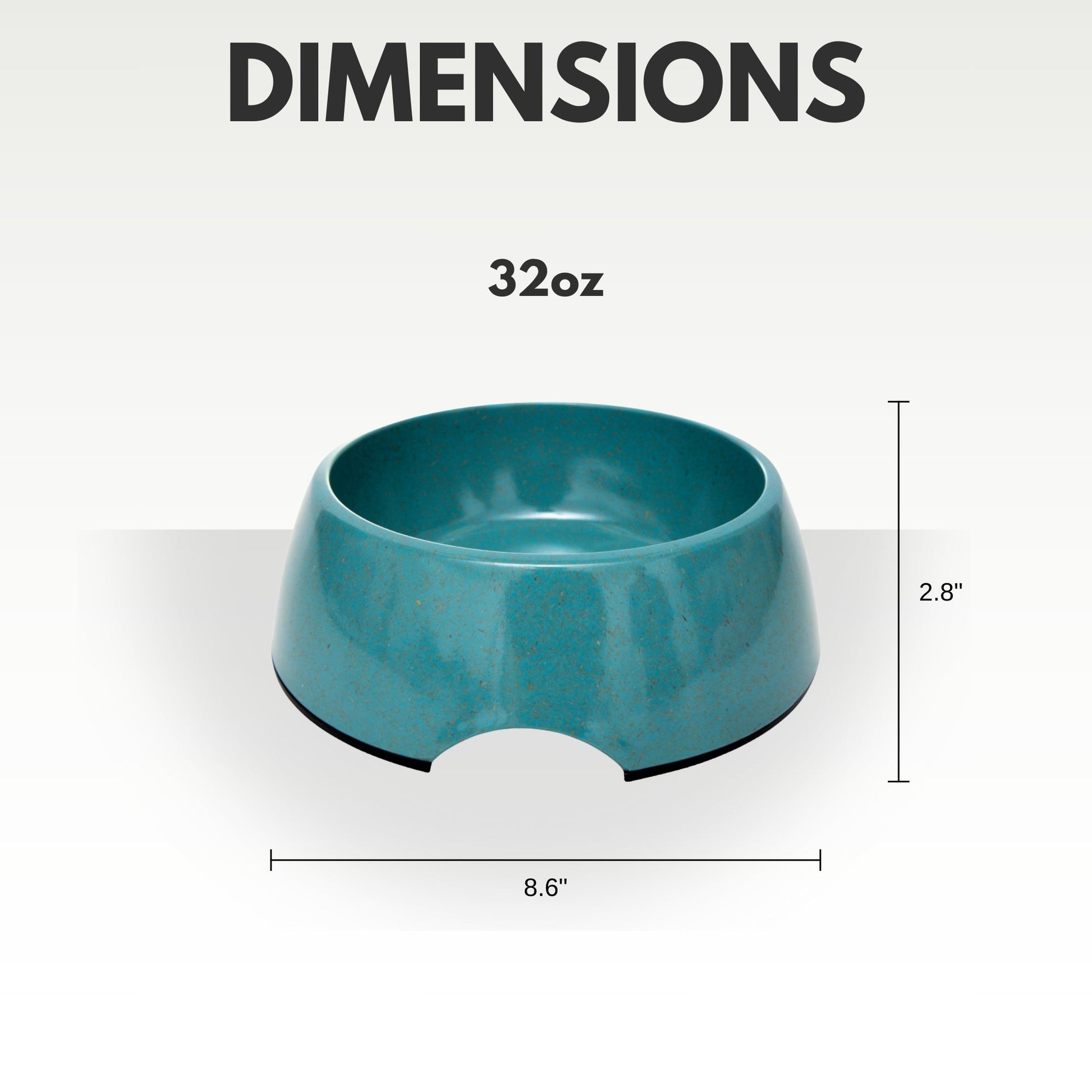 Purrfect Pet Kingdom eco-friendly dog bowls for pets in turquoise color with non-slip base and 32oz capacity