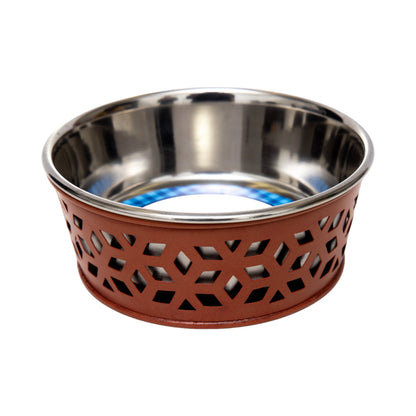 Country Living Set of 2 Stainless Steel Dog Bowls –