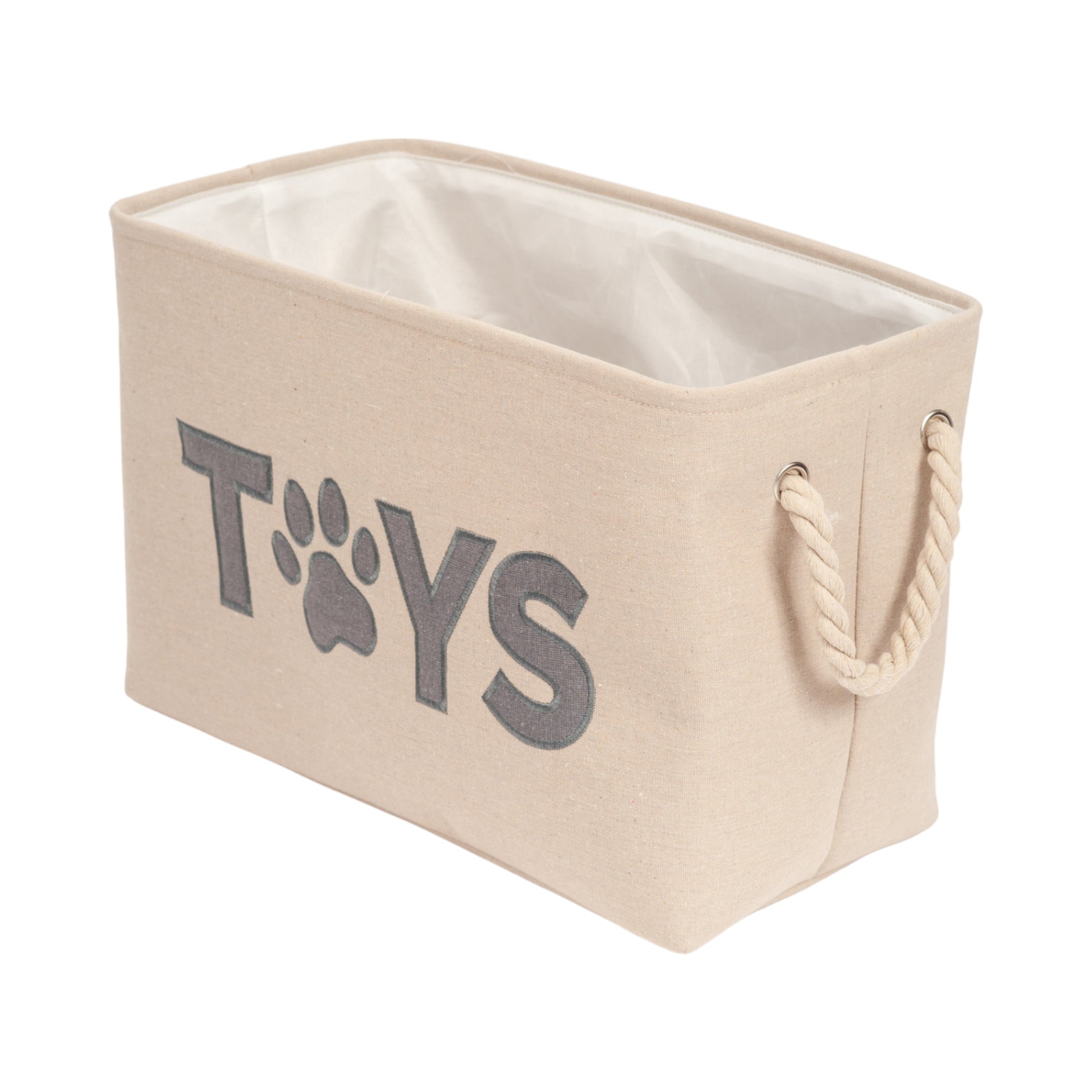 Dog Toy Country Living Foldable Fabric Toy Storage Bin Essen - size and texture image for dog toy