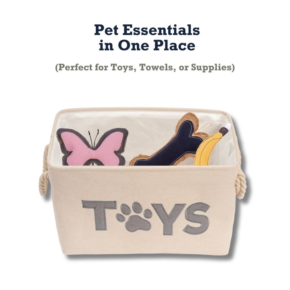 Dog Toy Country Living Foldable Fabric Toy Storage Bin Essen - gallery product image for dog toy