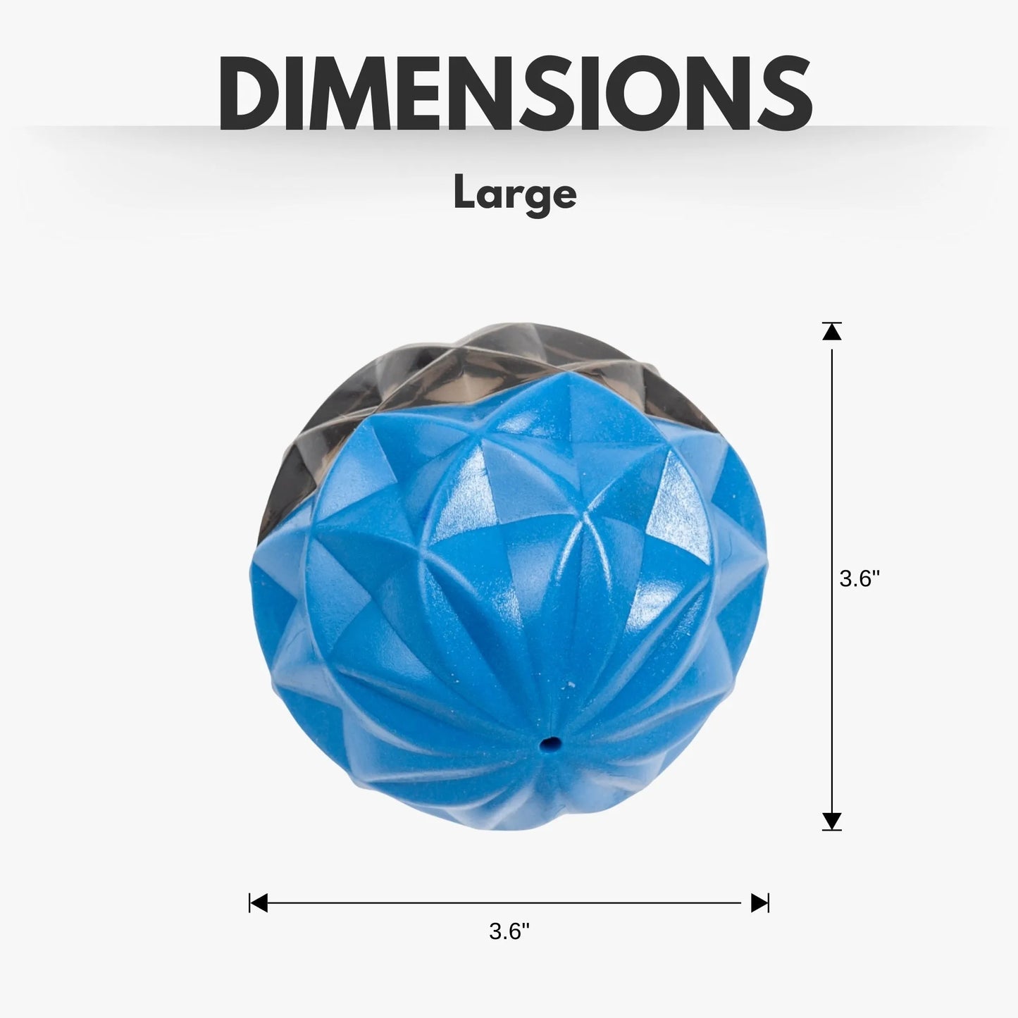 Interactive Country Living Geometric Textured Ball Dog Chew Toy by American Pet Supplies, priced at $11.99, perfect for pl...