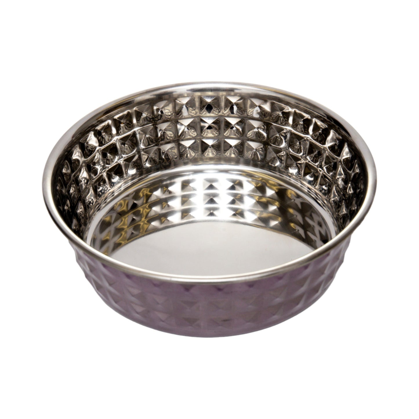 Country Living Set of 2 Hammered Stainless Steel Dog Bowls –