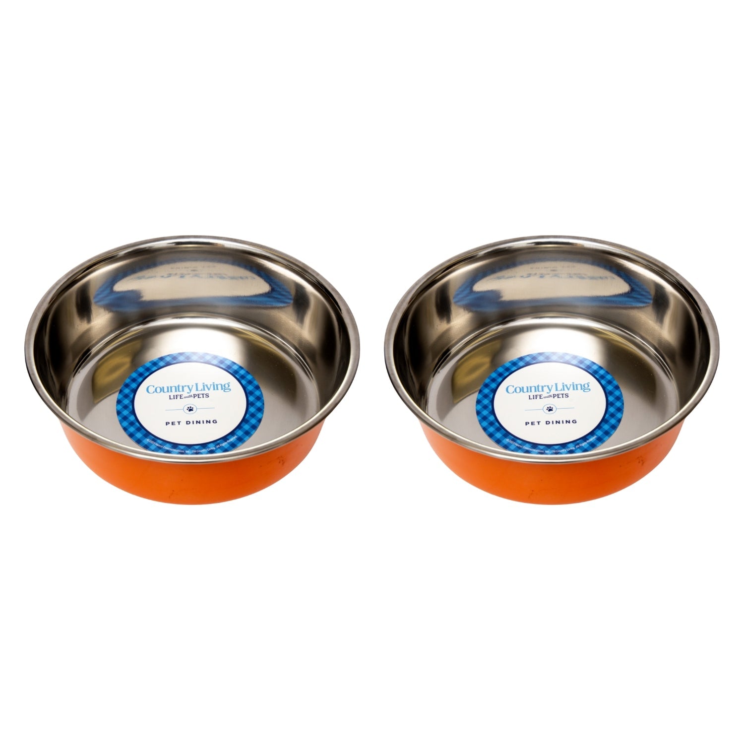 Dog Food Country Living Set of Heavy Gauge Stainless Steel - gallery product image for dog food