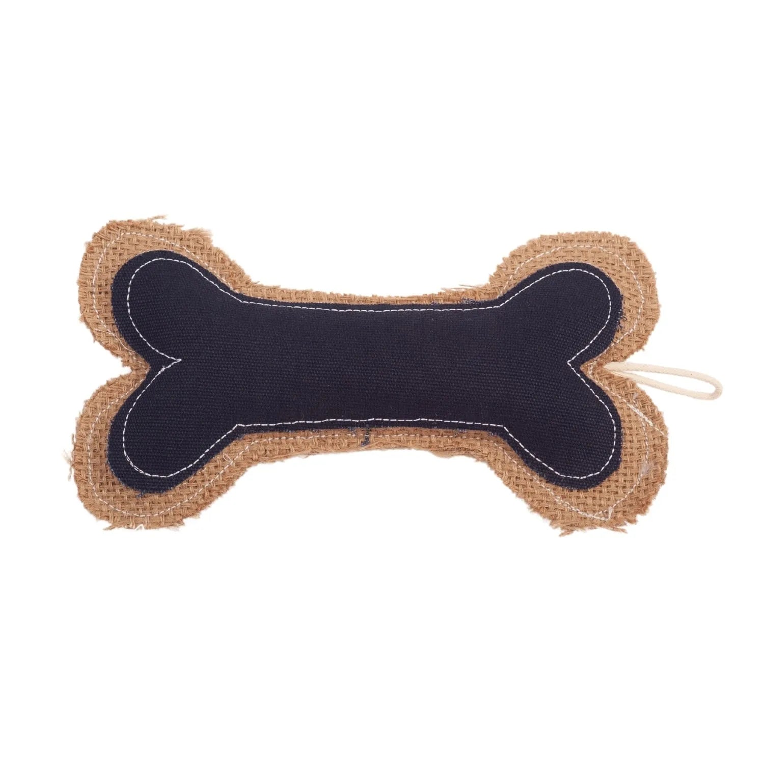Country Living Jean Leather-Jute Bone Pillow Dog Chew Toy by American Pet Supplies, durable, non-toxic, ideal for dogs, pr...