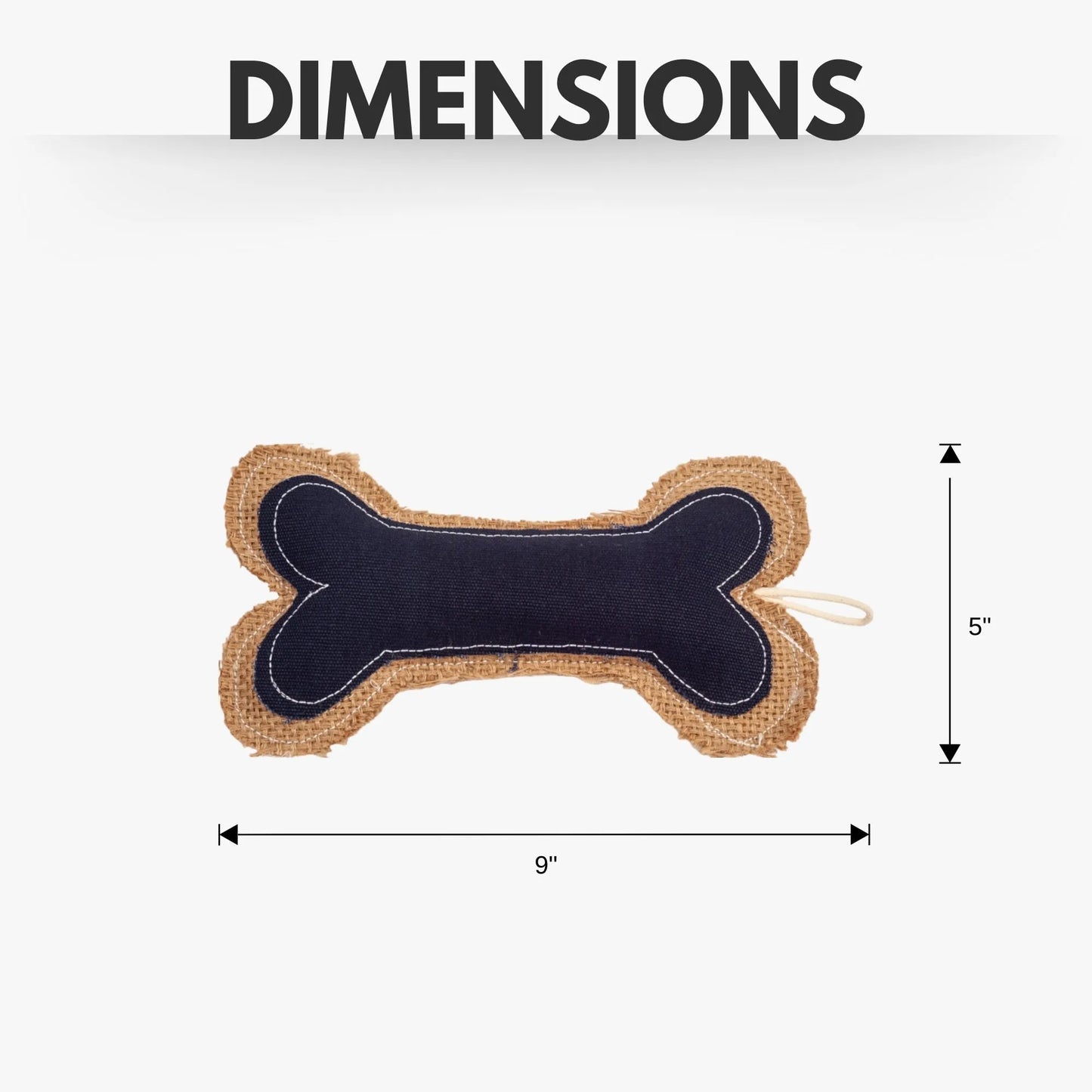 Country Living Jean Leather-Jute Bone Pillow Dog Chew Toy by American Pet Supplies, durable, non-toxic, perfect for playfu...