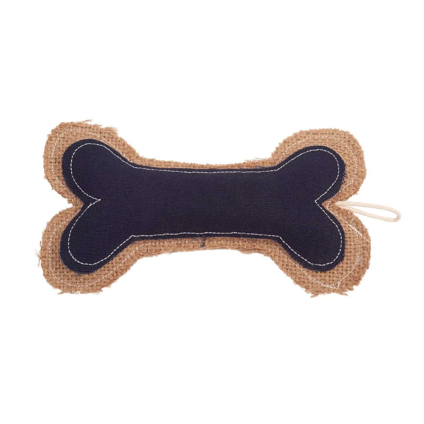 Country Living Jean Leather-Jute Bone Pillow Dog Chew Toy by American Pet Supplies, durable, non-toxic, perfect for dogs, ...