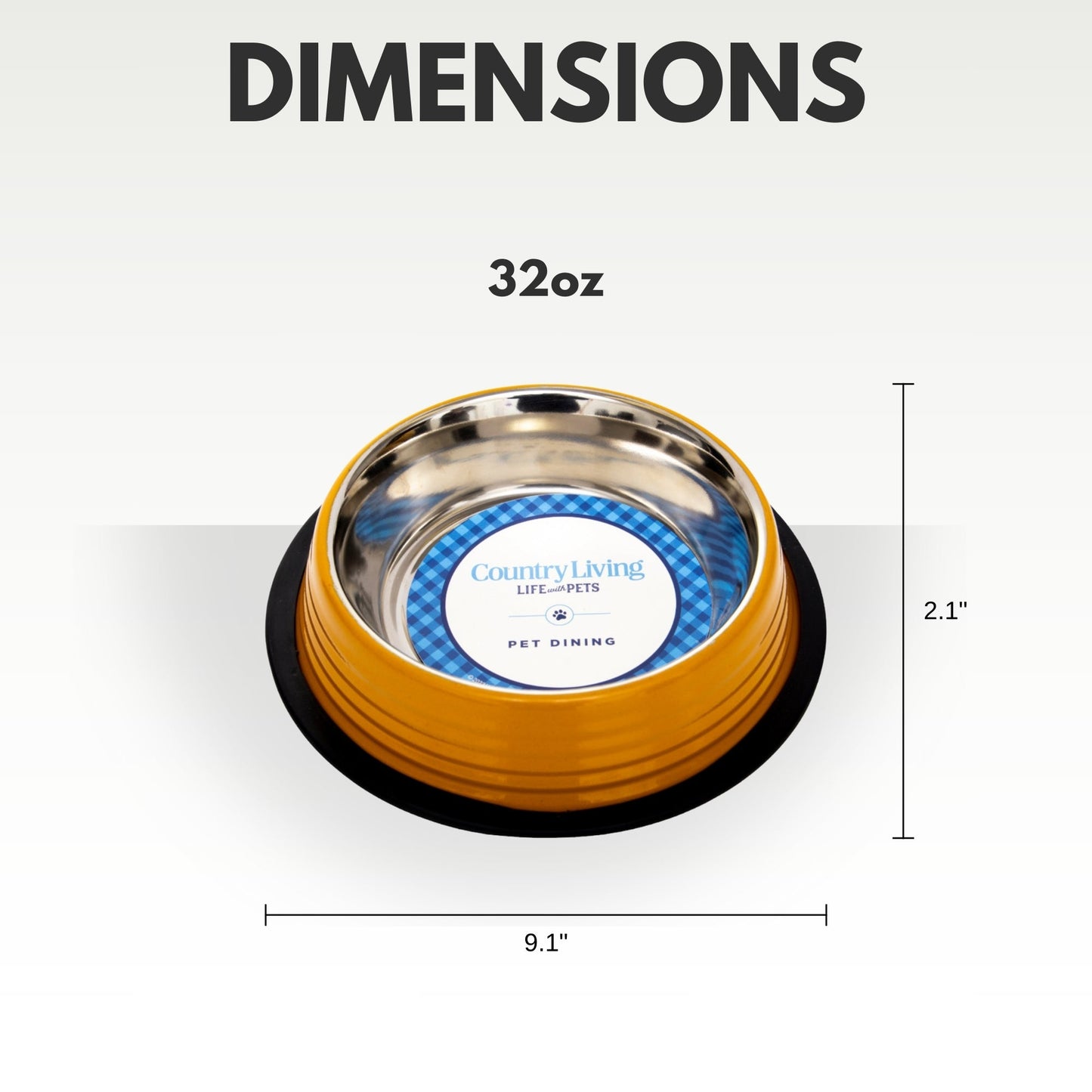 Luxury pet feeding bowls for cats and dogs with a non-slip design and 32oz capacity
