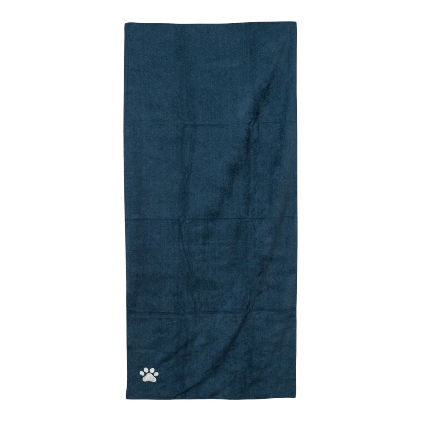 Navy Microfiber Dog Bath Towel from Purrfect Pet Kingdom for quick drying dogs after baths
